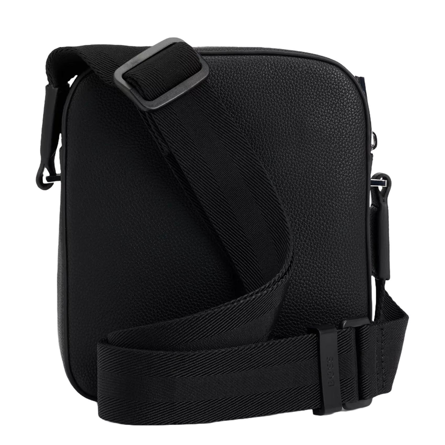 Sac reporter effet cuir grainé BOSS Noir