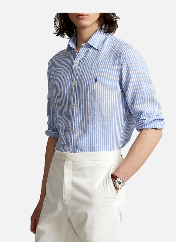 Chemise rayé en lin Bleu by POLO RALPH LAUREN POLO RALPH LAUREN Chemise rayé en lin Bleu