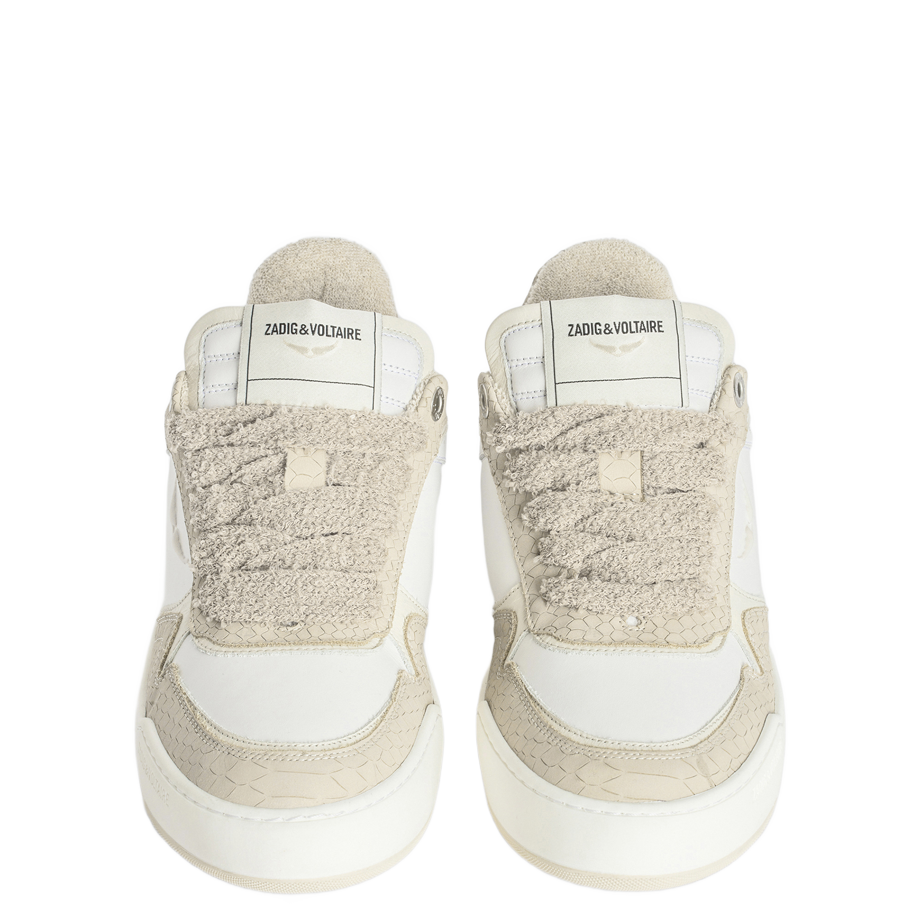 Baskets basses en cuir wings ZADIG&VOLTAIRE Blanc