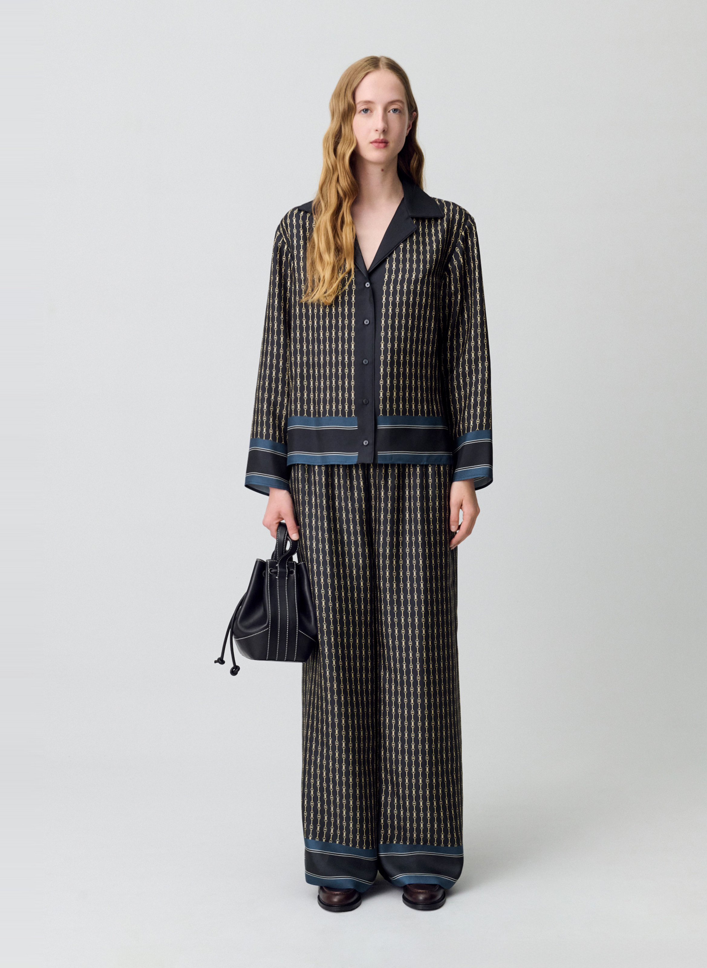 Chemise fluide à motifs en soie CLAUDIE PIERLOT Multicolore