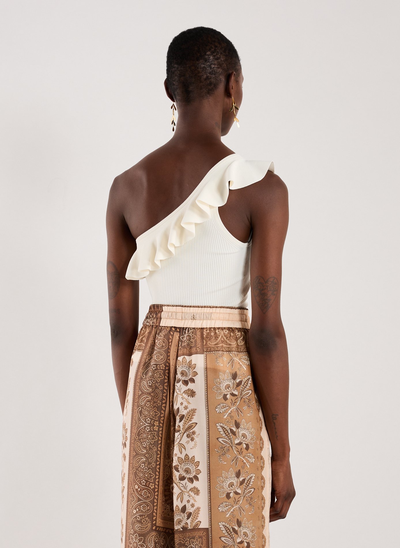 Top asymétrique Rhiannon ZIMMERMANN Blanc