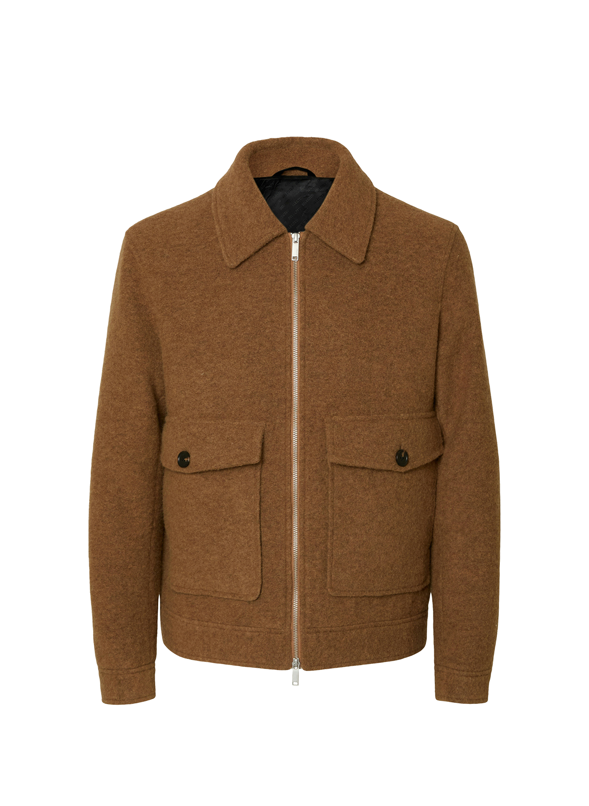 SELECTED Wool-blend jacket Brown
