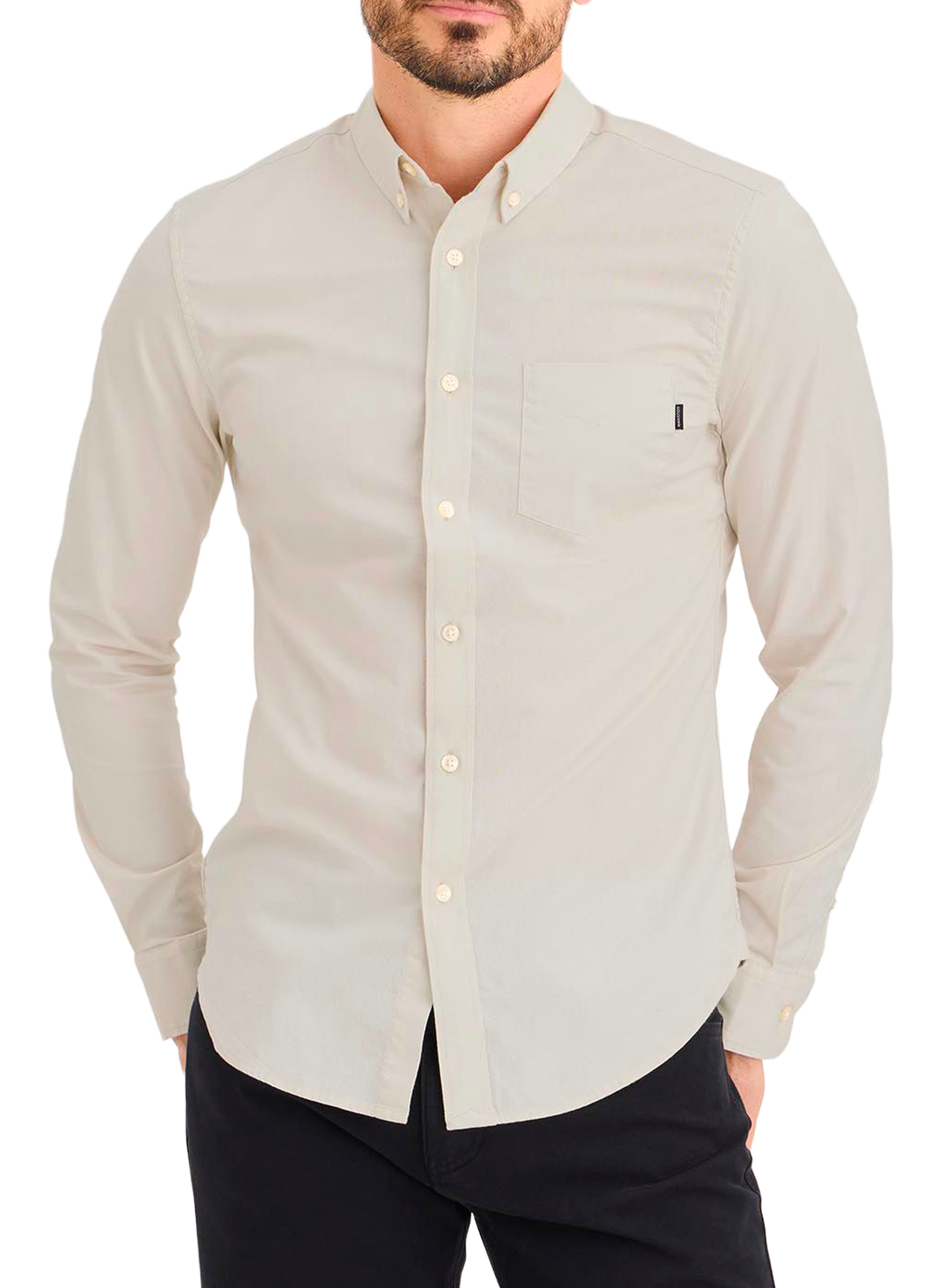 DOCKERS Chemise slim en coton Beige