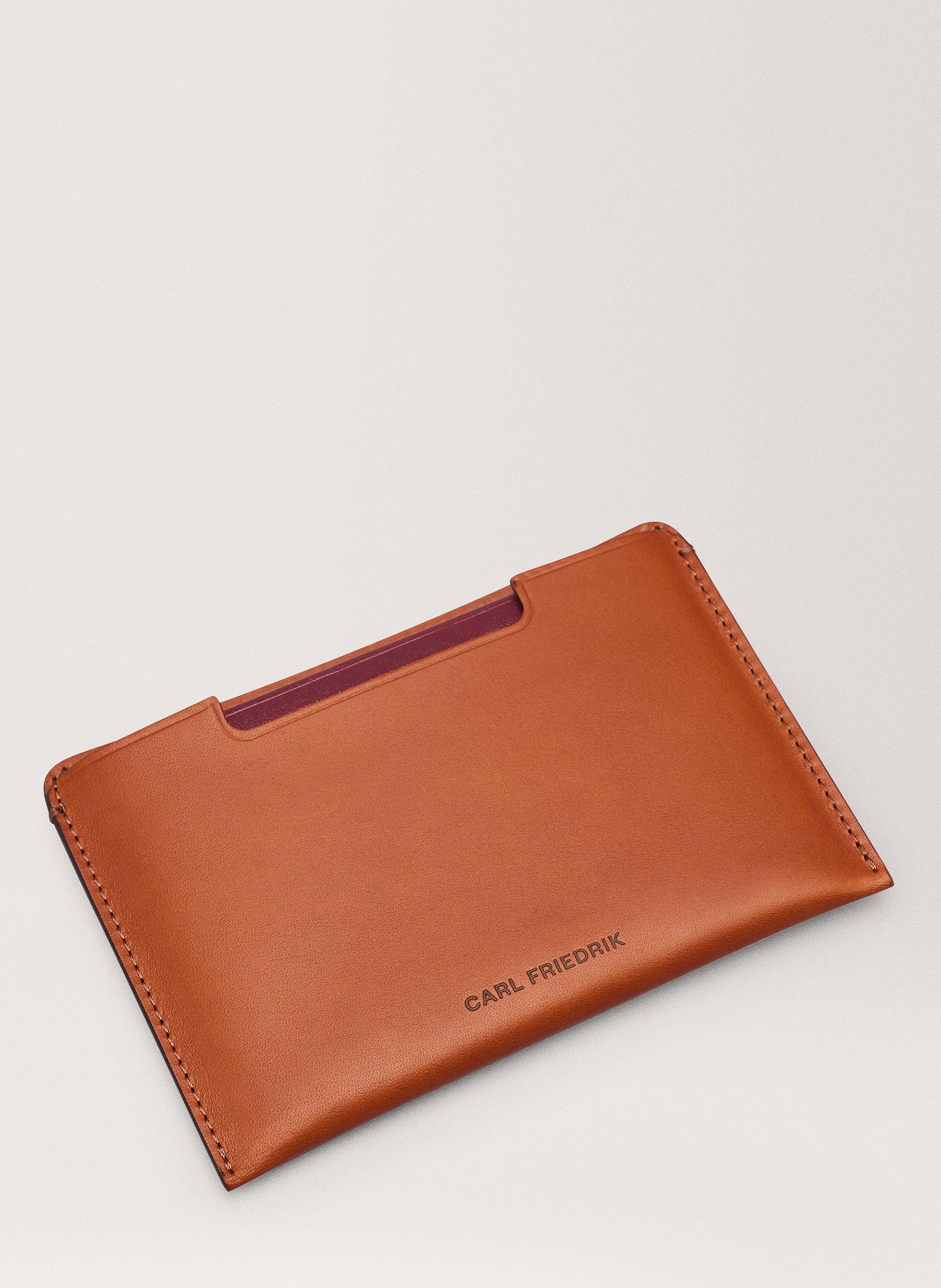 Étui passeport 'easton' en cuir vachetta CARL FRIEDRIK Marron