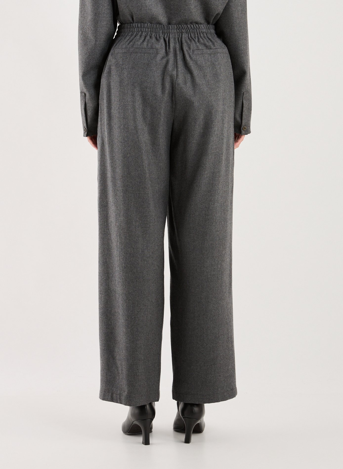 Pantalon fluide en laine LE 17 SEPTEMBRE Gris