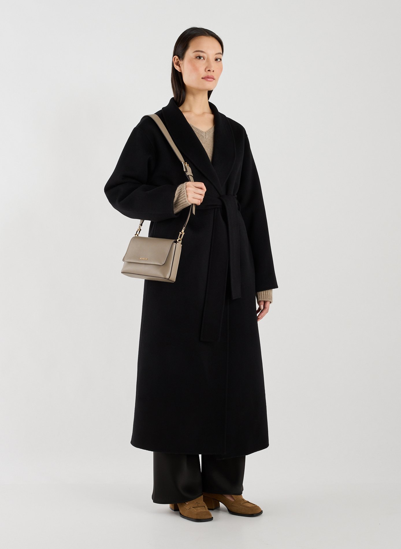 Small leather Nessa shoulder bag MICHAEL KORS Beige