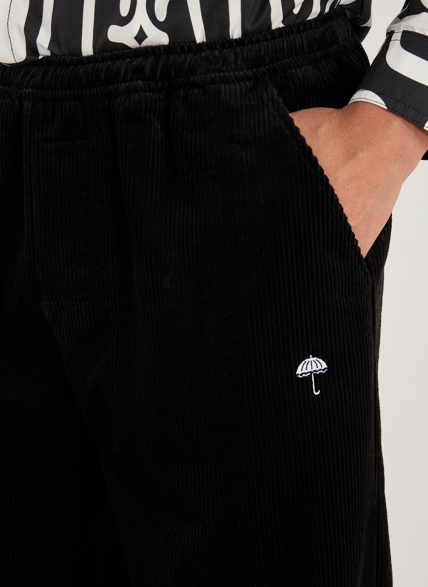 Cotton blend straight trousers HELAS CAPS Black