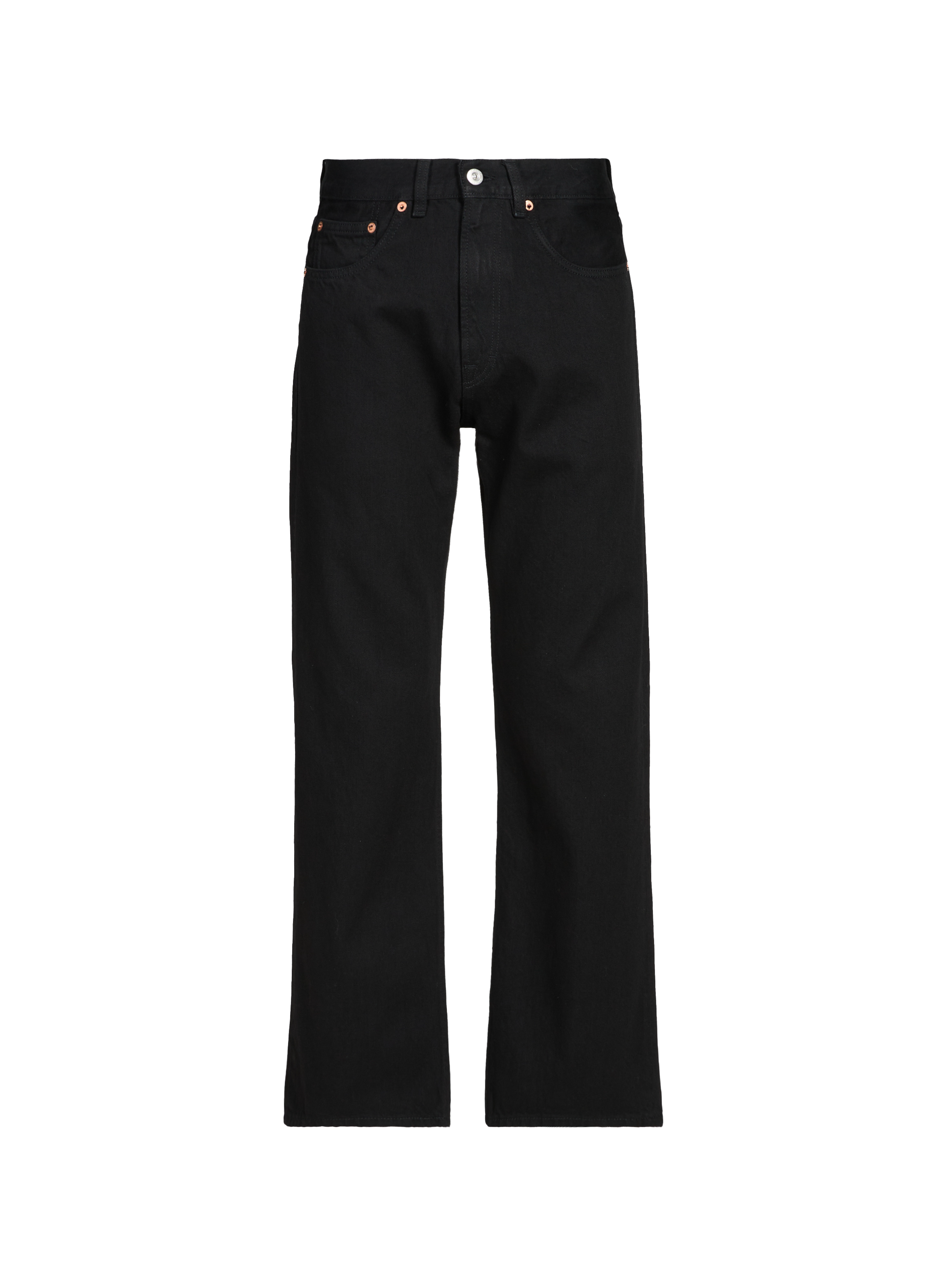OUR LEGACY Wide leg selvedge cotton jeans Black