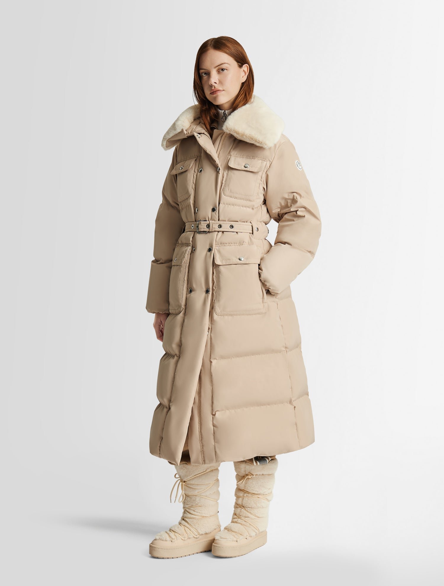 Manteau vlavi col tailleur FUSALP Blanc