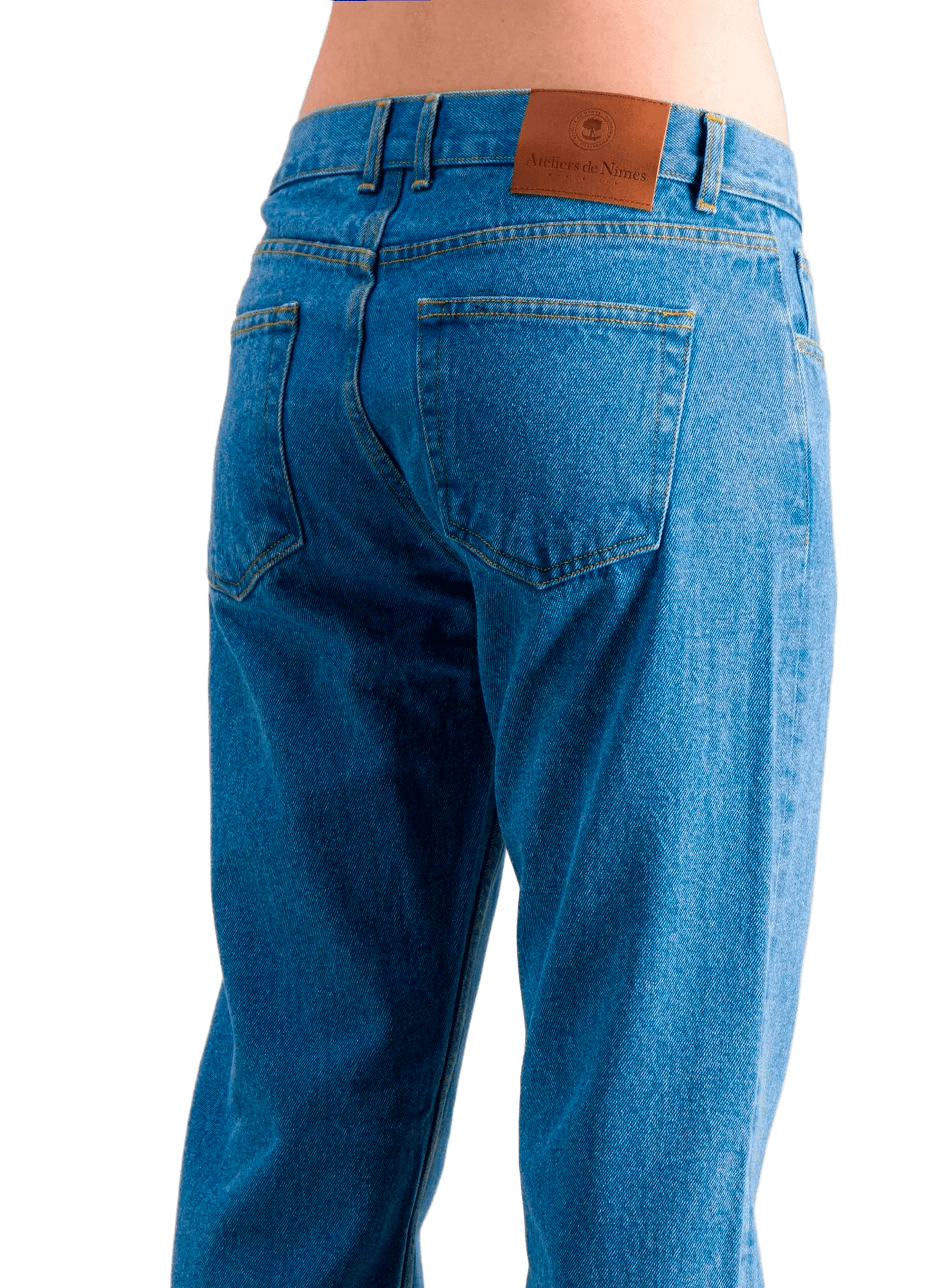 Straight cotton jeans ATELIERS DE NIMES Blue