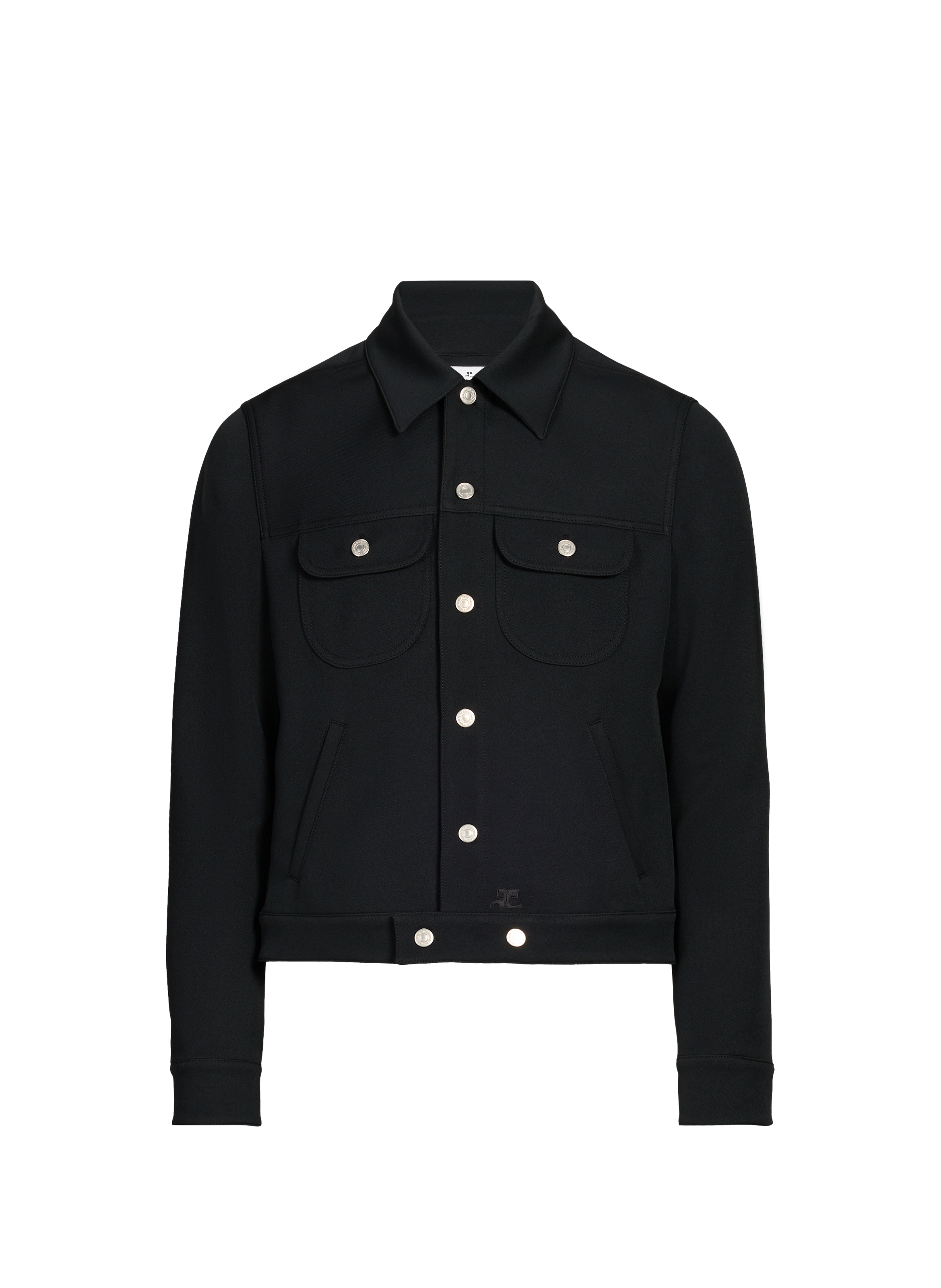 Blouson Trucker en twill Noir by COURRÈGES COURRÈGES Blouson Trucker en twill Noir