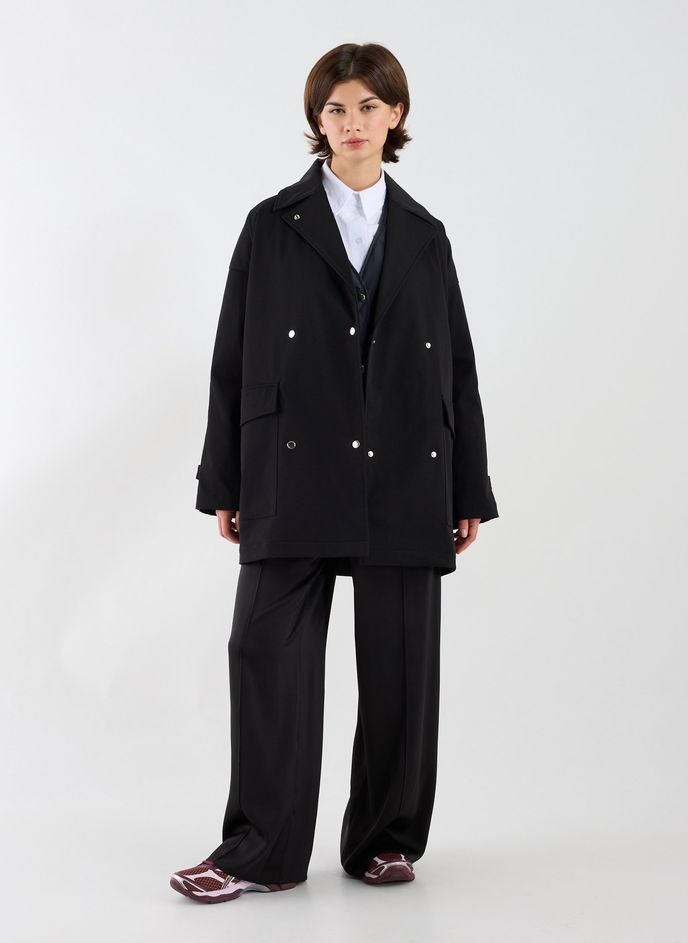 Trench doublé en coton mélangé OOF WEAR Noir