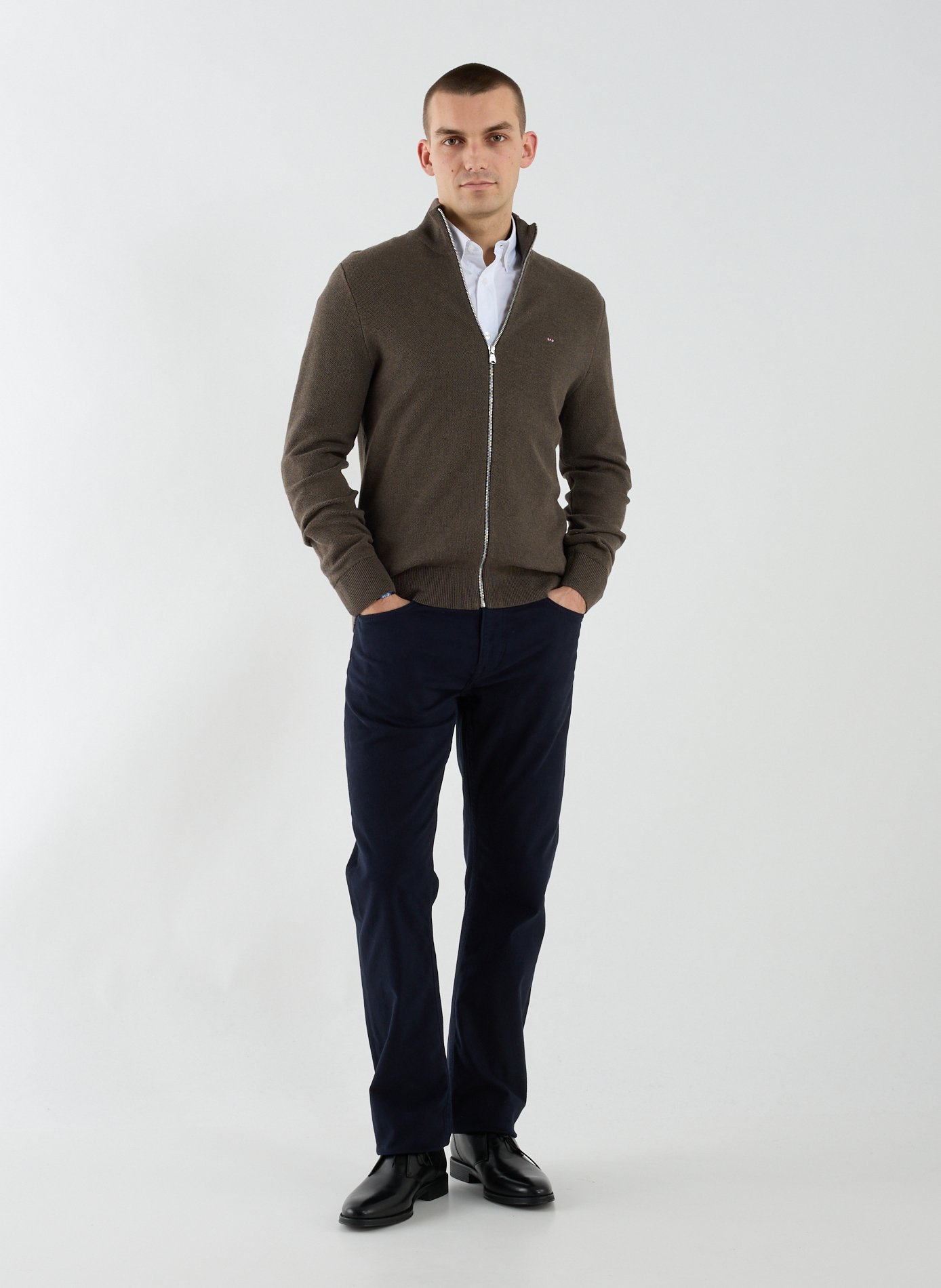 Cotton cardigan EDEN PARK Brown