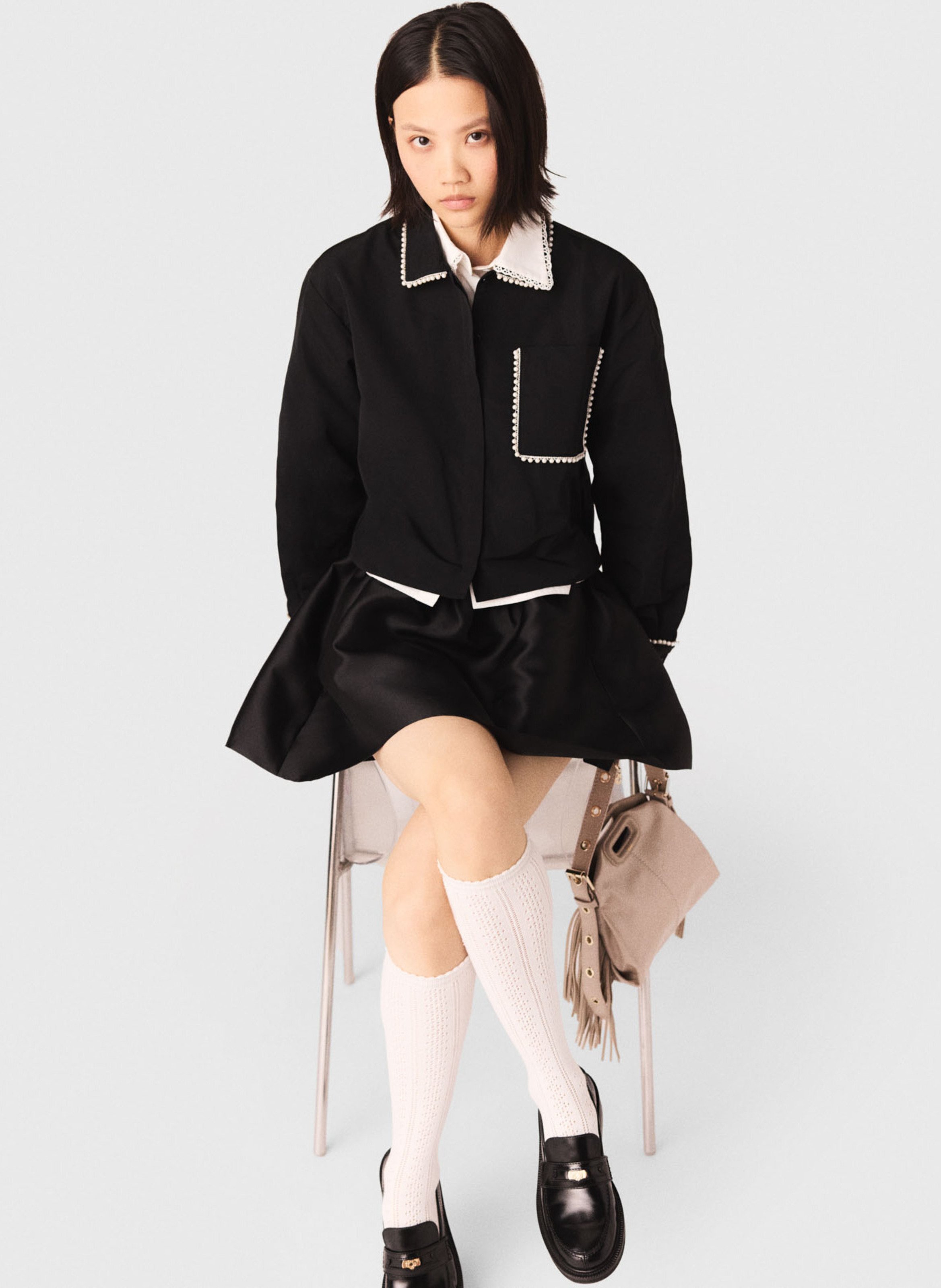 Chemise col classique MAJE Noir