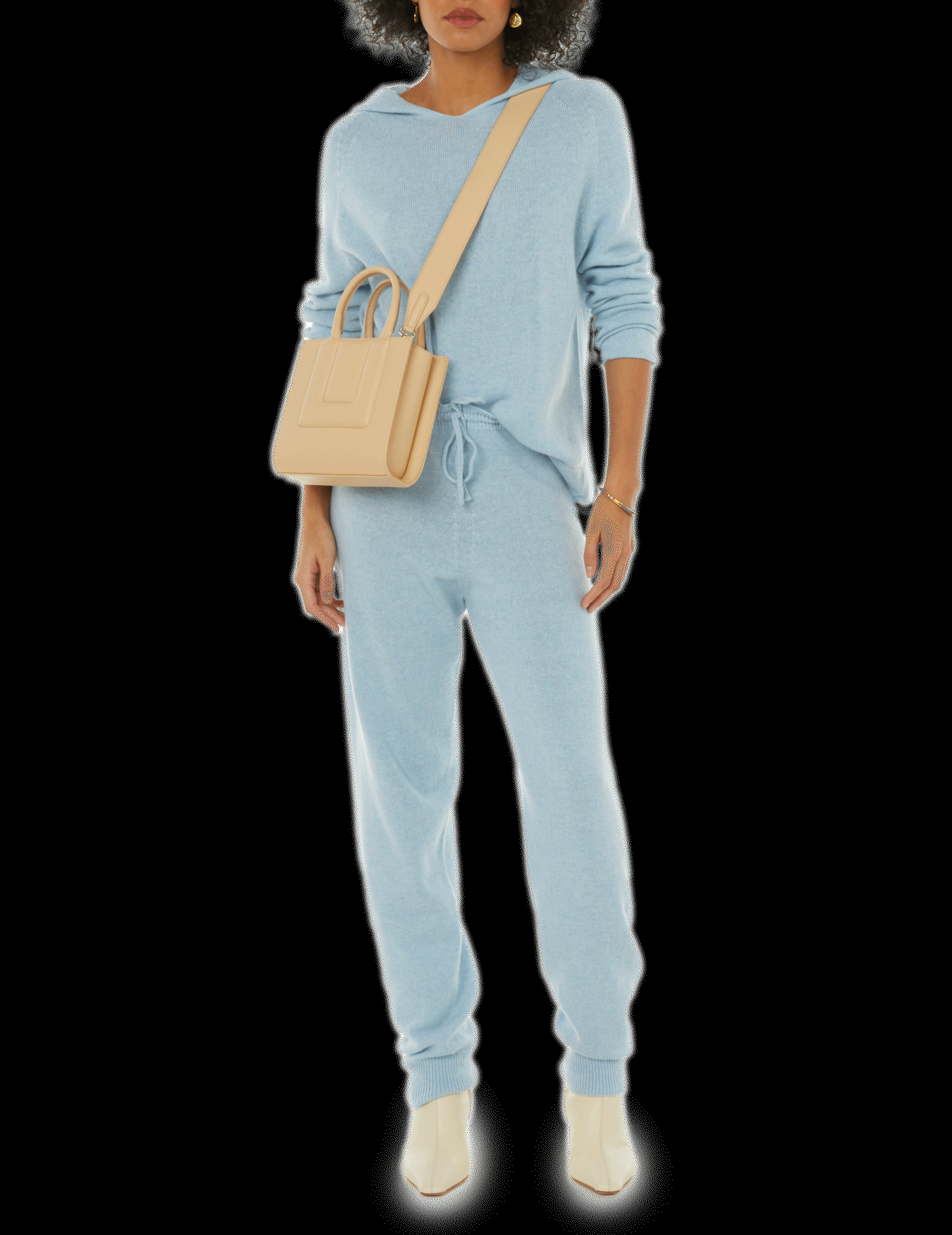 THE SOCIAL SUNDAY Hooded wool blend sweater Blue