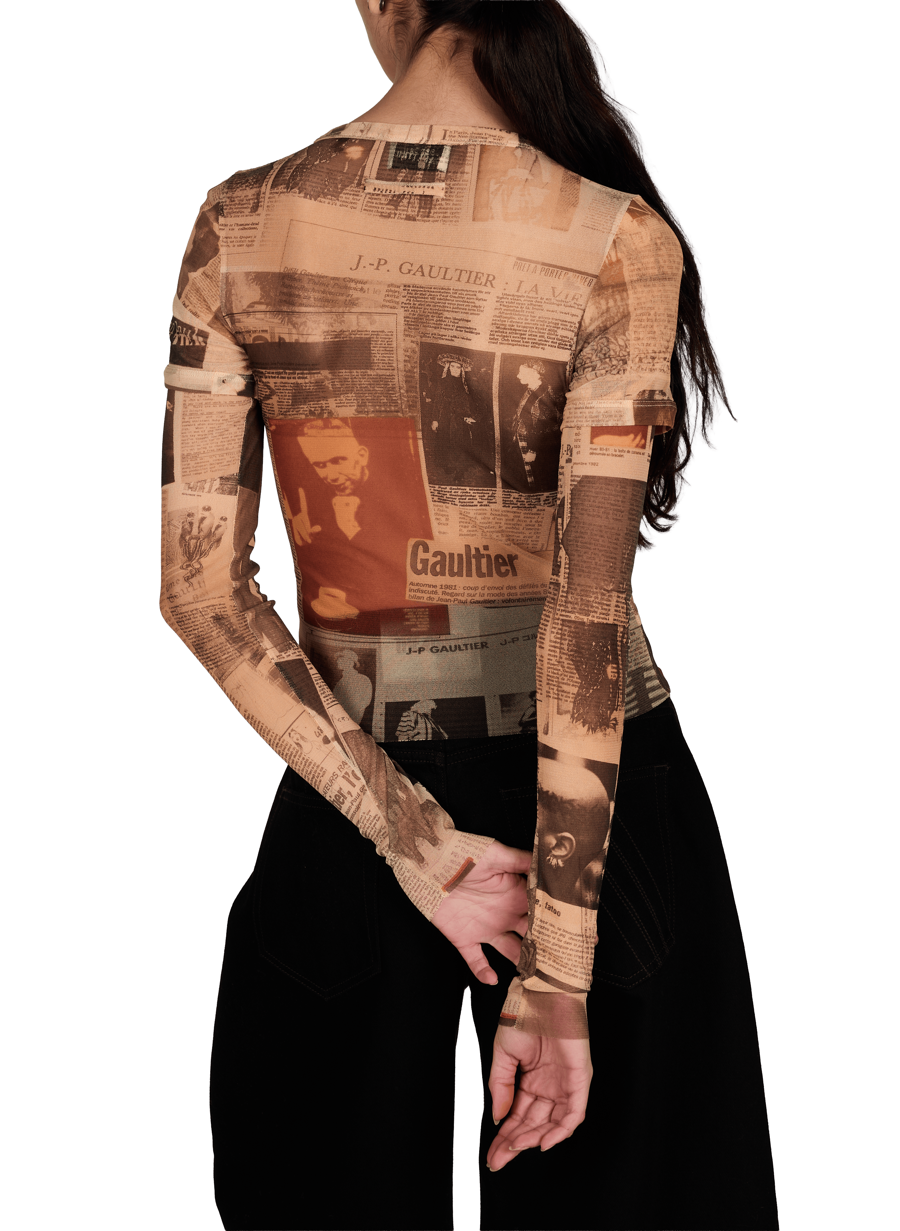 Printed sheer top JEAN PAUL GAULTIER Multicolour