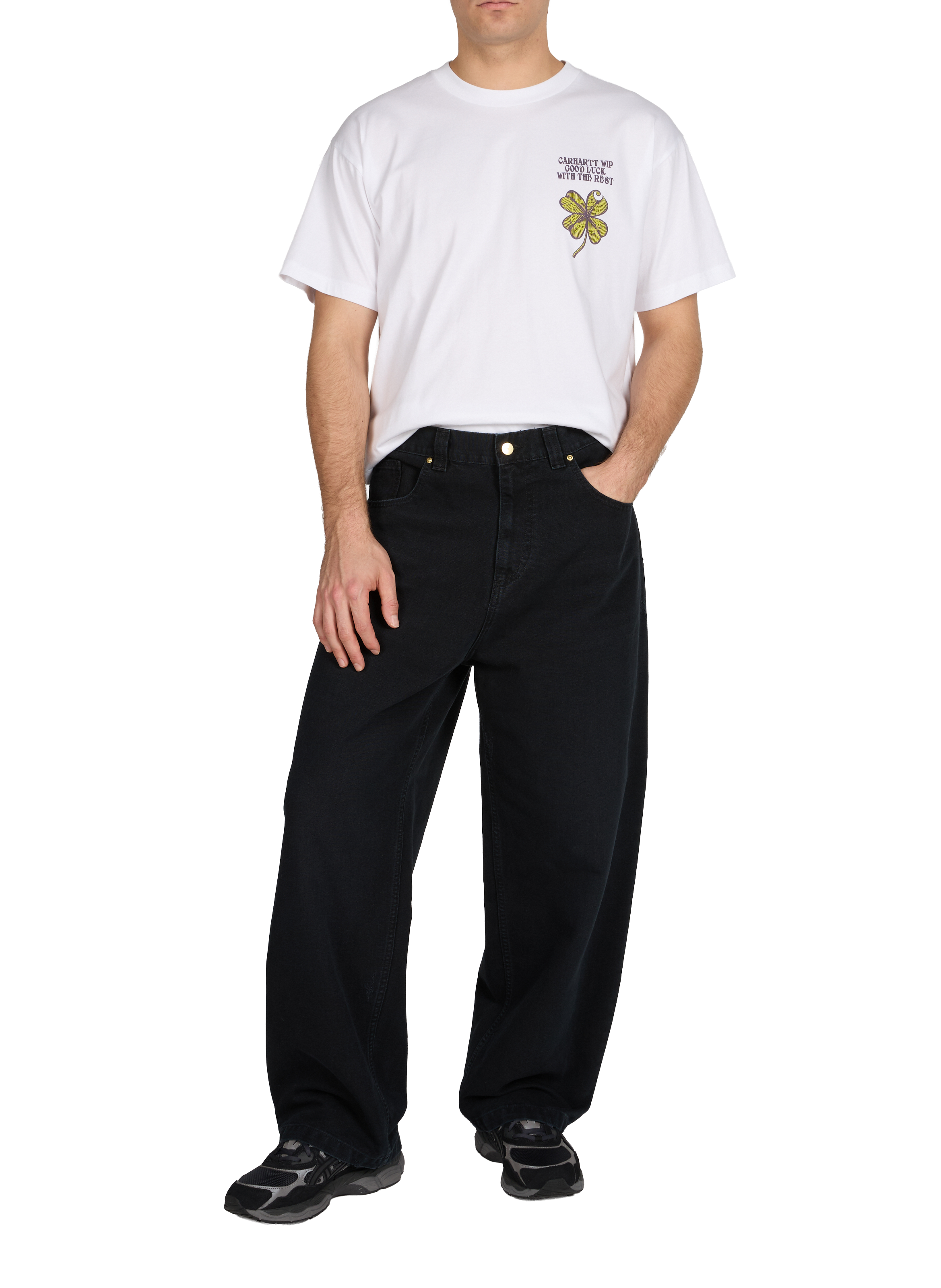 Five-pocket cotton jeans CARHARTT WIP Black