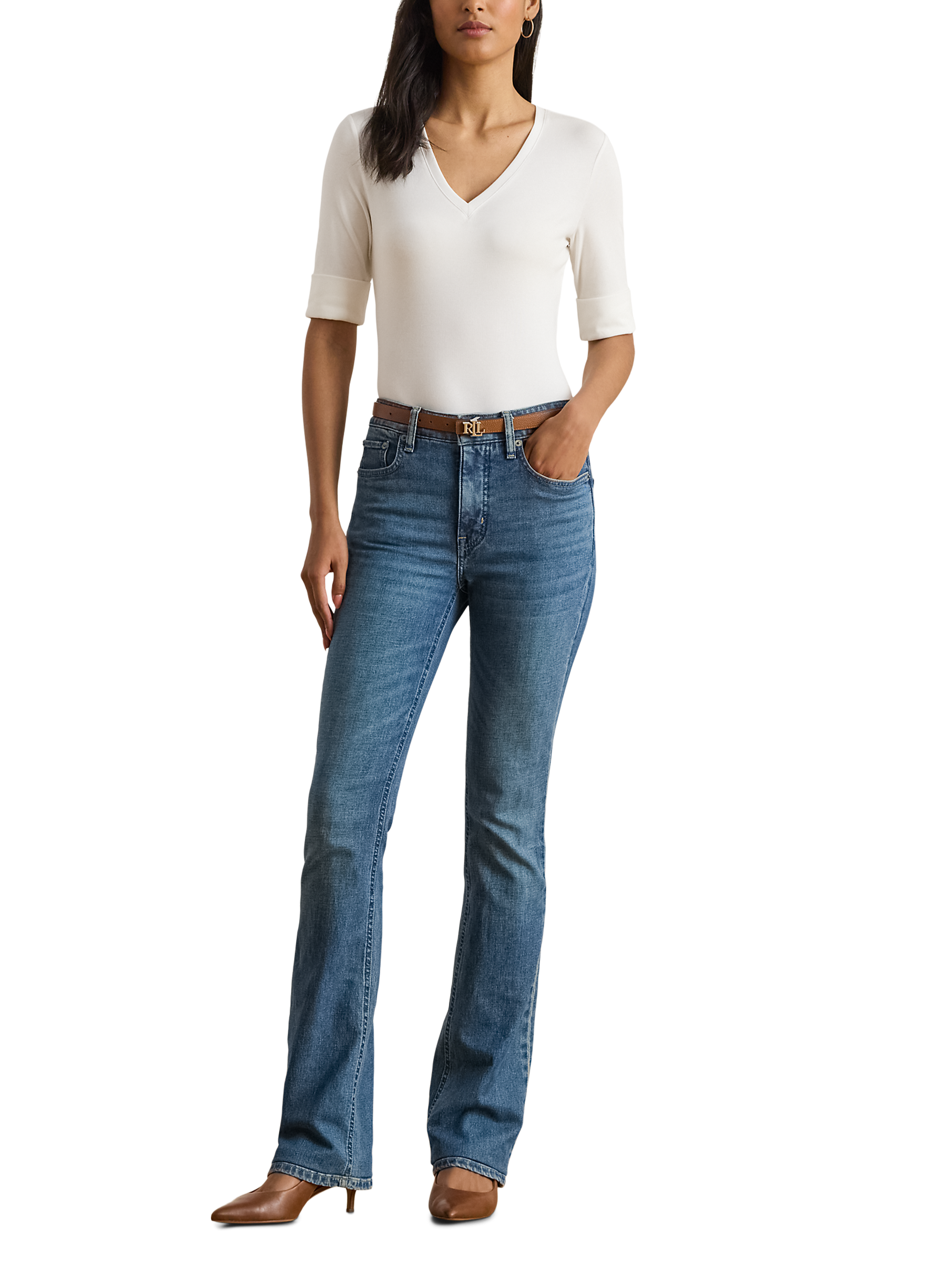 Classic Cotton T-Shirt LAUREN White