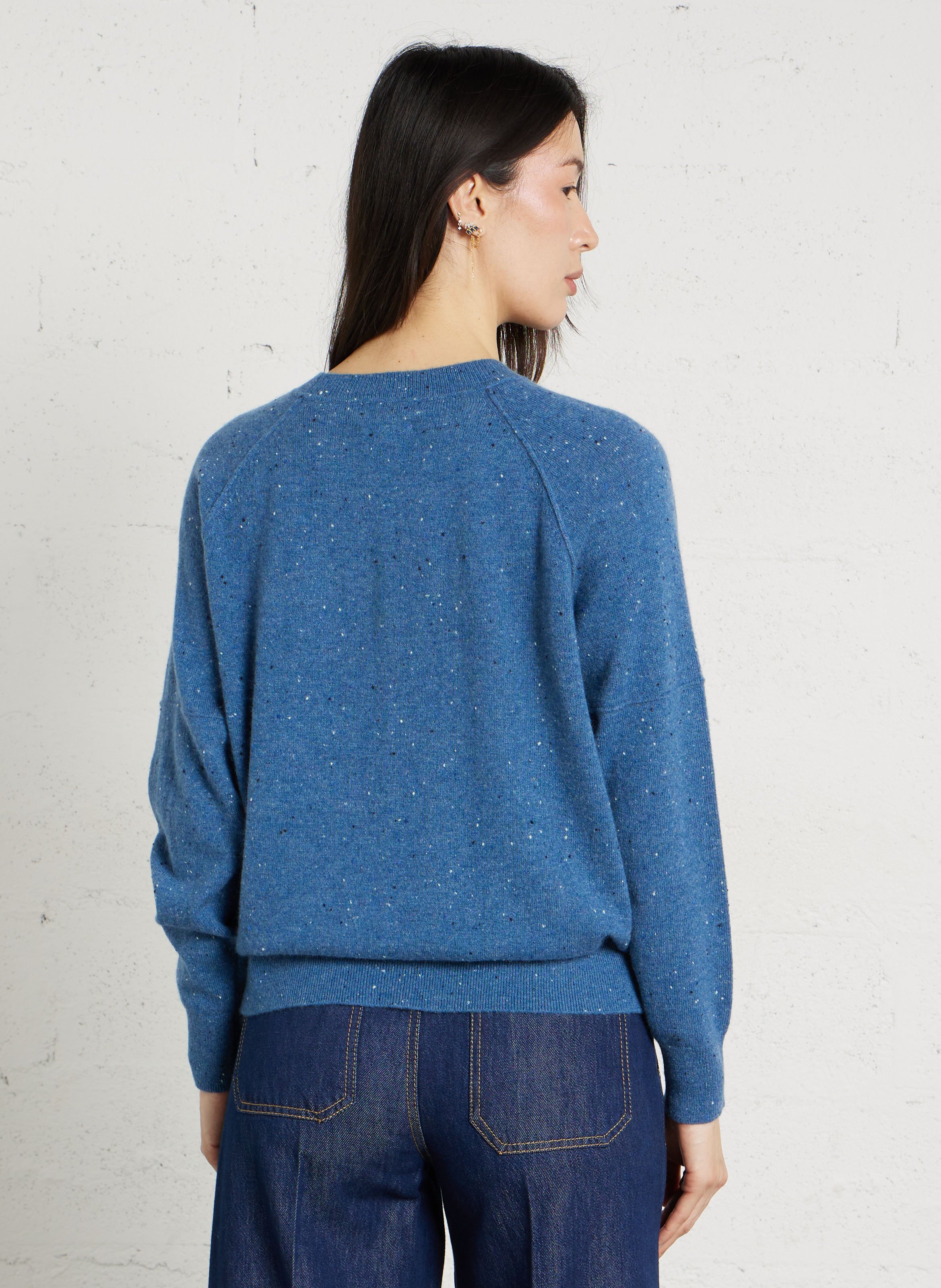 Pull col rond en cachemire ary bis MAISON 123 Bleu