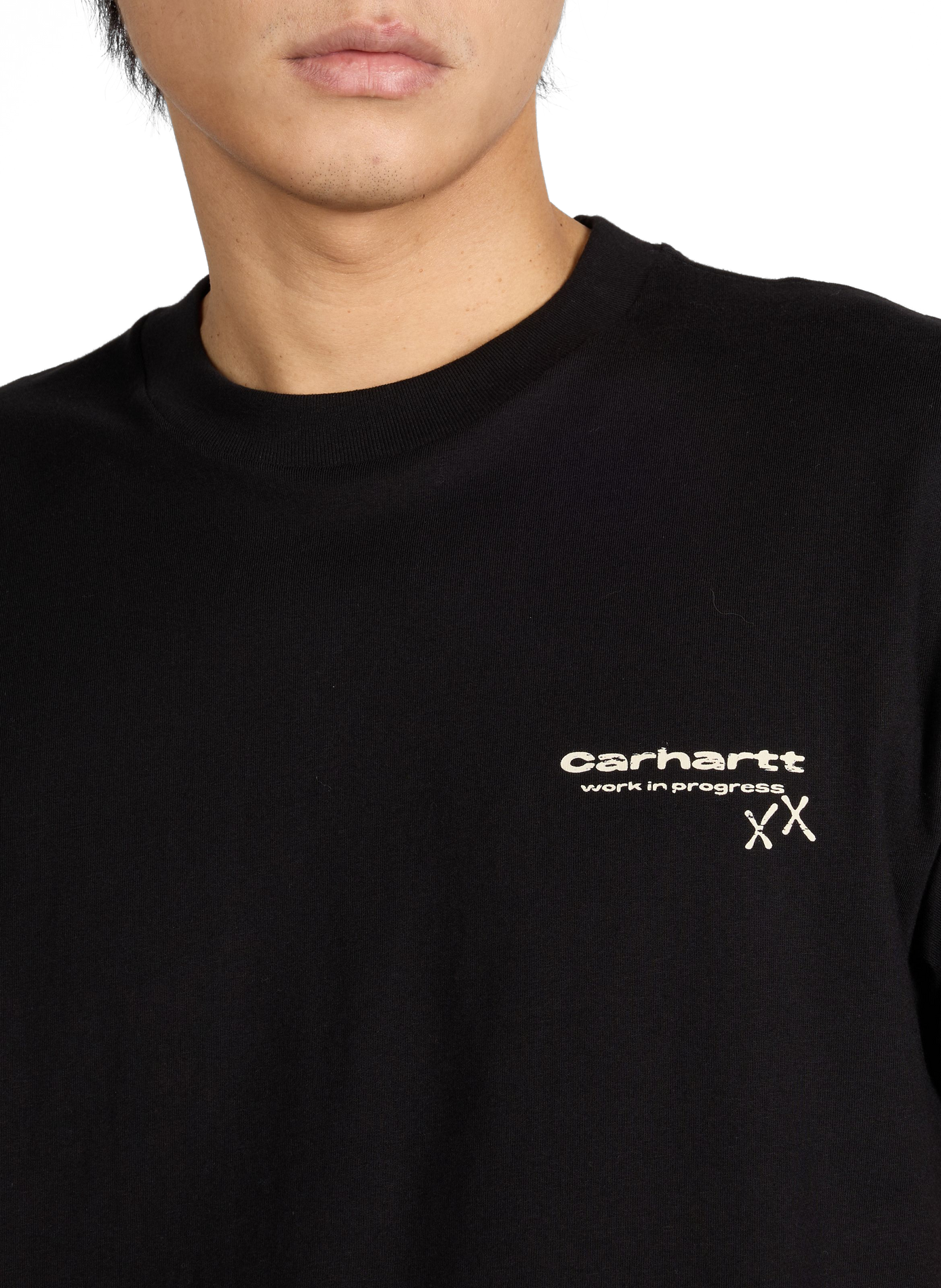T-shirt imprimé à col rond en coton CARHARTT WIP Noir