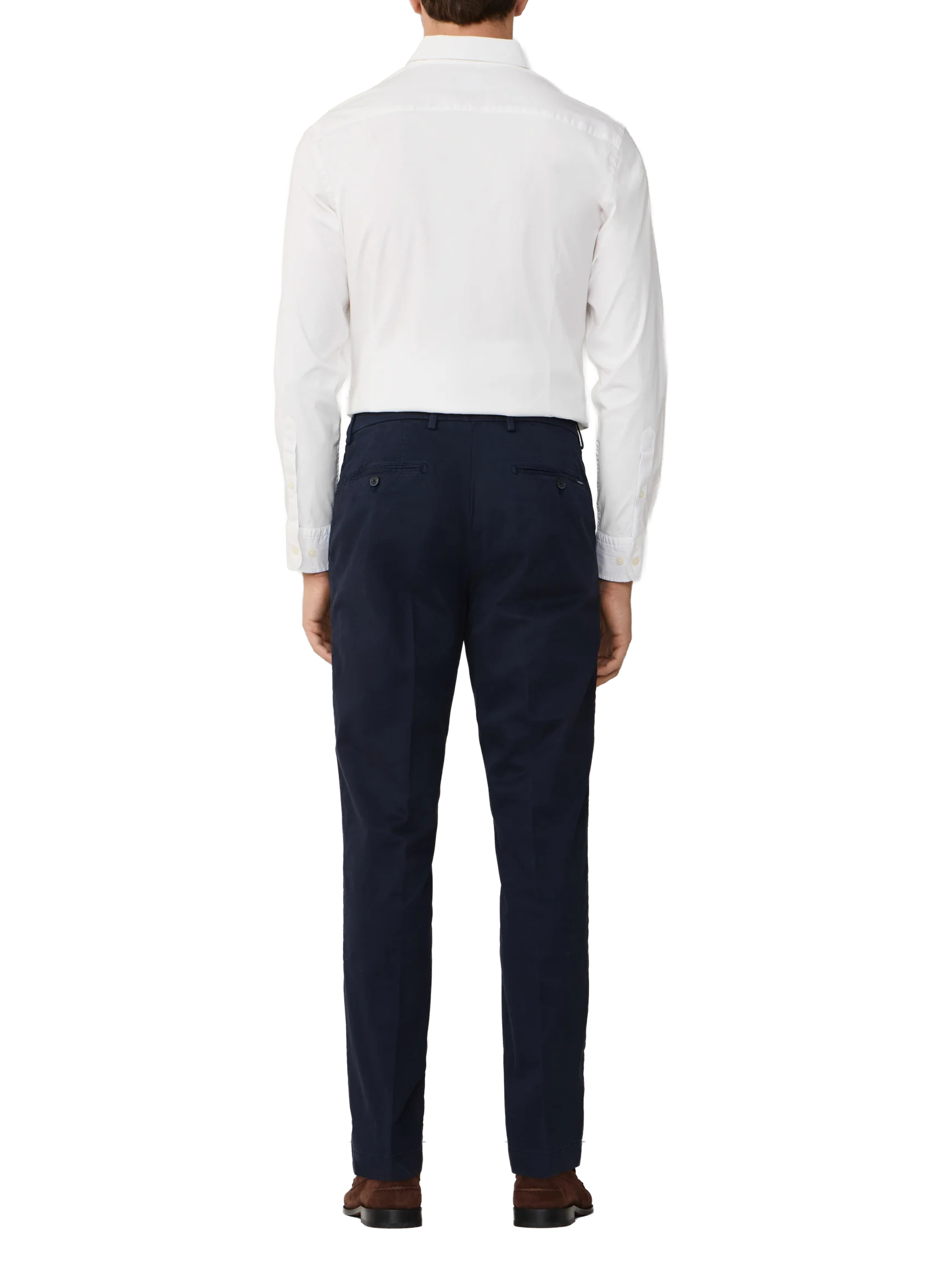 Cotton blend chino trousers  HACKETT Blue
