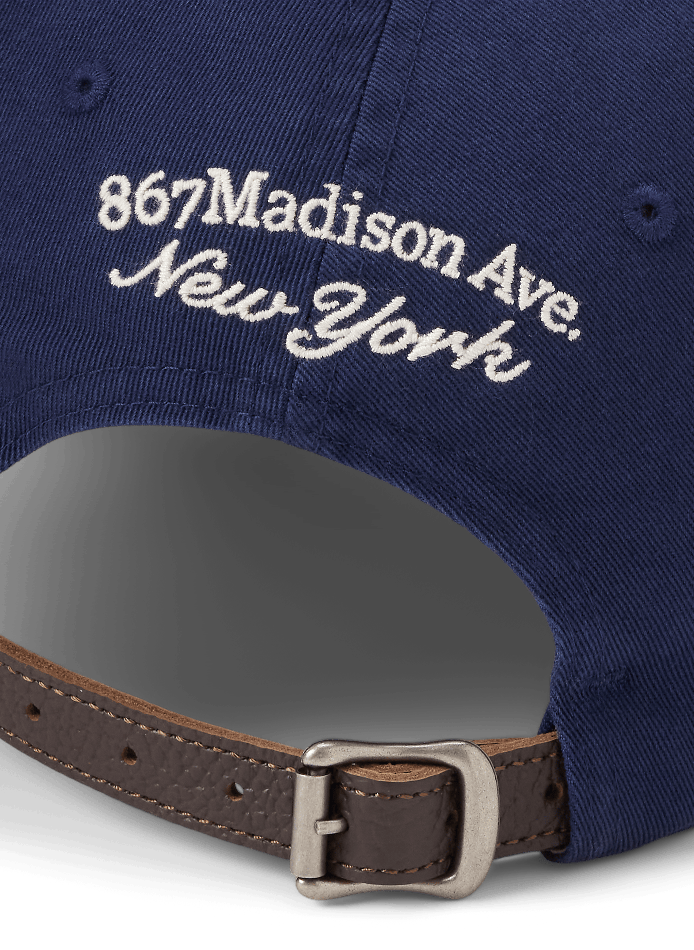 Casquette brodée en sergé de coton POLO RALPH LAUREN Bleu