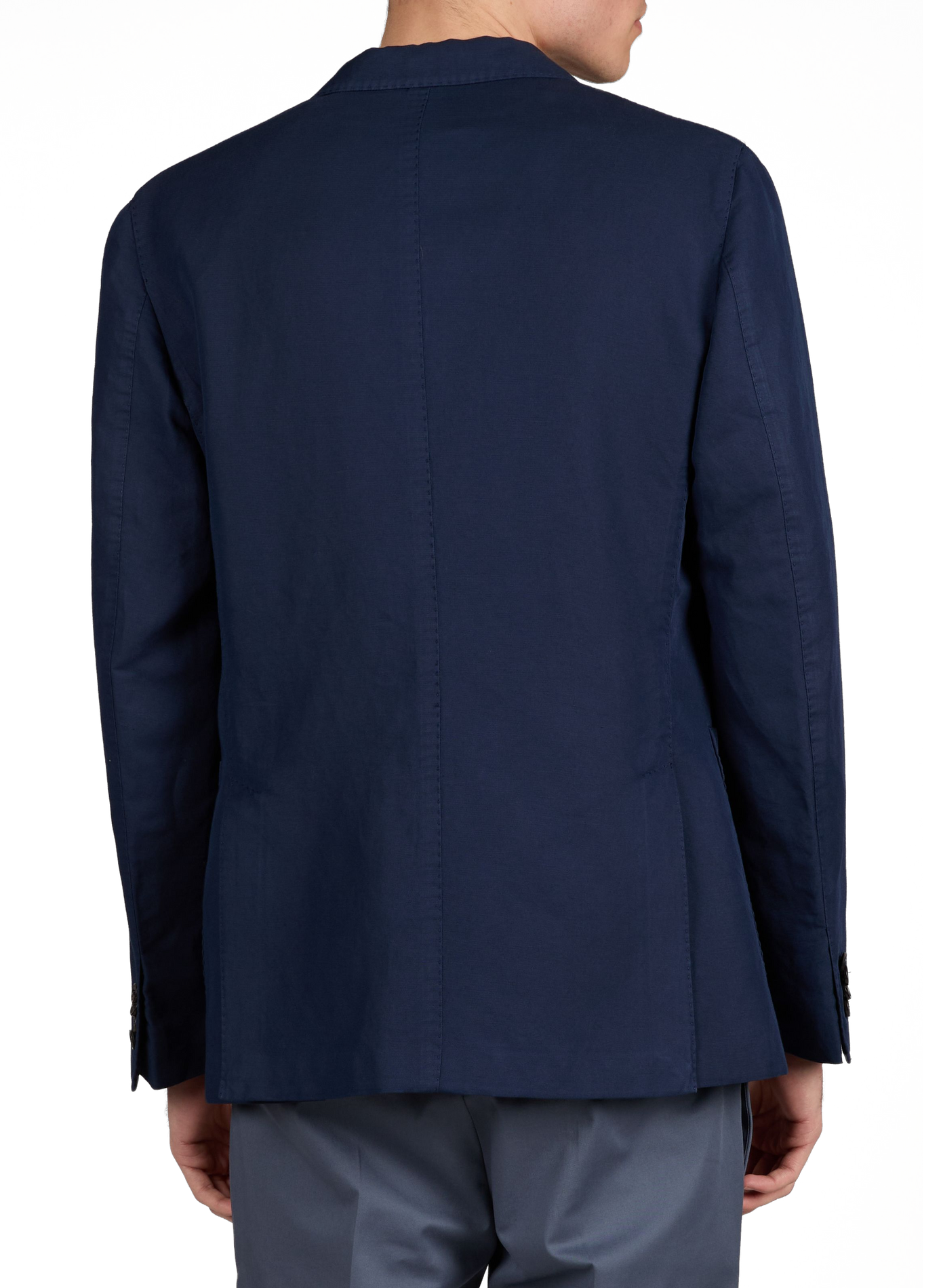 Solid linen and cotton blazer SLOWEAR Blue