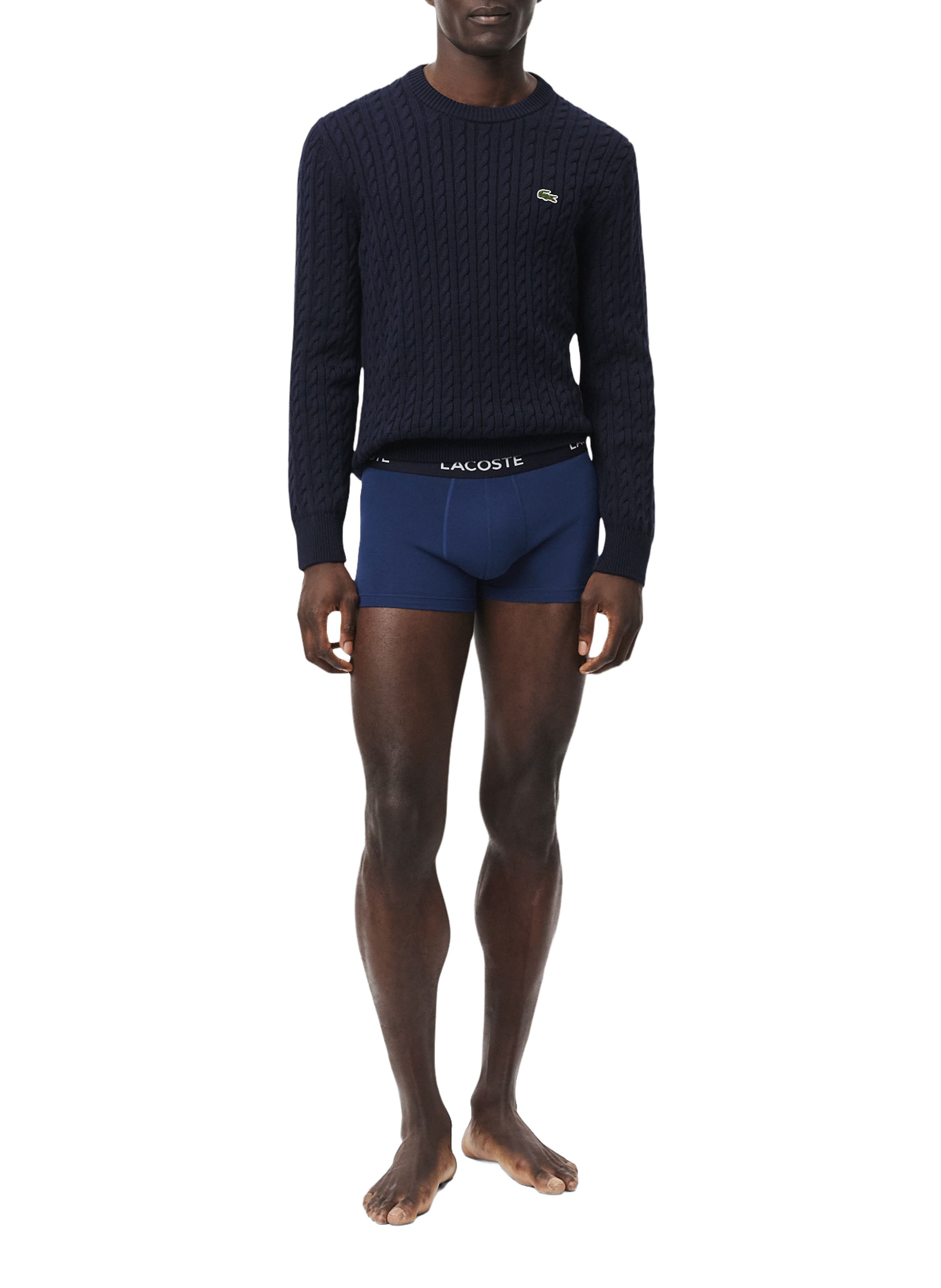 Lot de 3 boxers en coton mélangé LACOSTE Multicolore