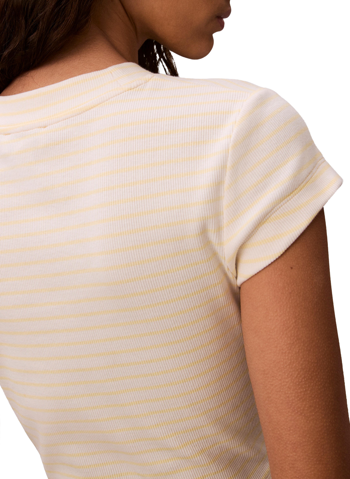 T-shirt court brodé en coton mélangé CALVIN KLEIN Multicolore