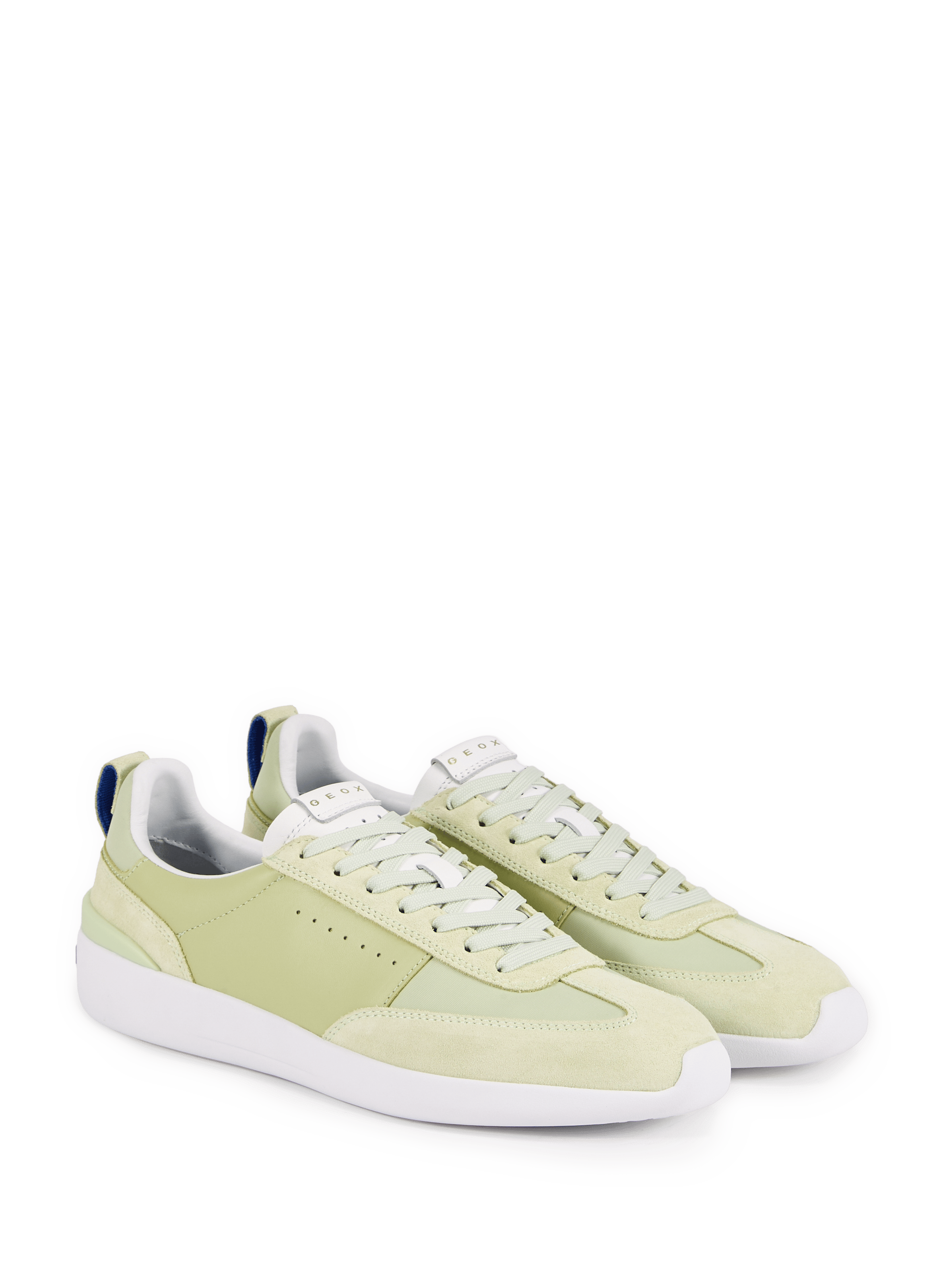 Baskets en cuir mélangé GEOX Vert