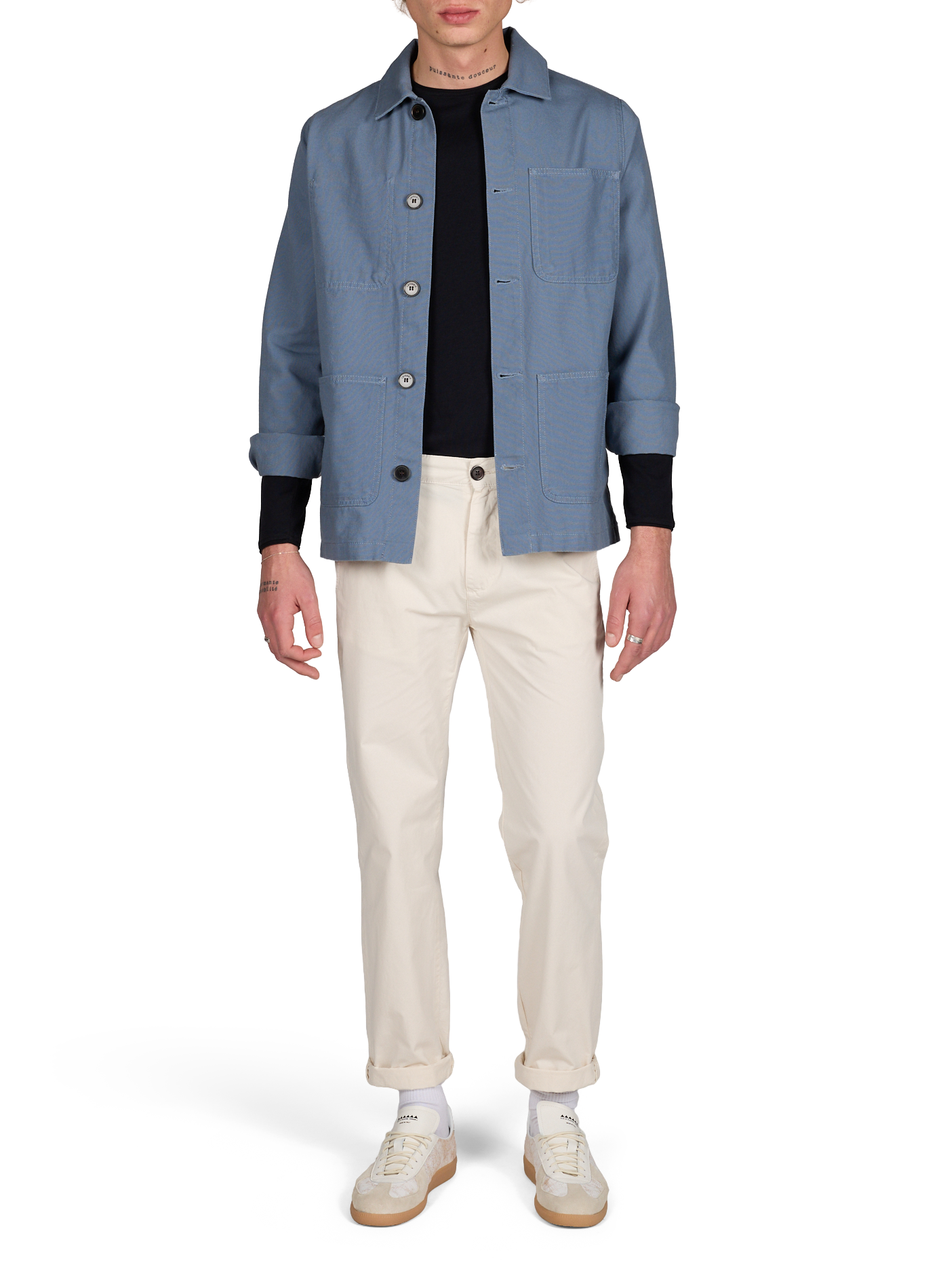 Chino semi-ajusté Boston en twill de coton léger LAFAURIE Beige