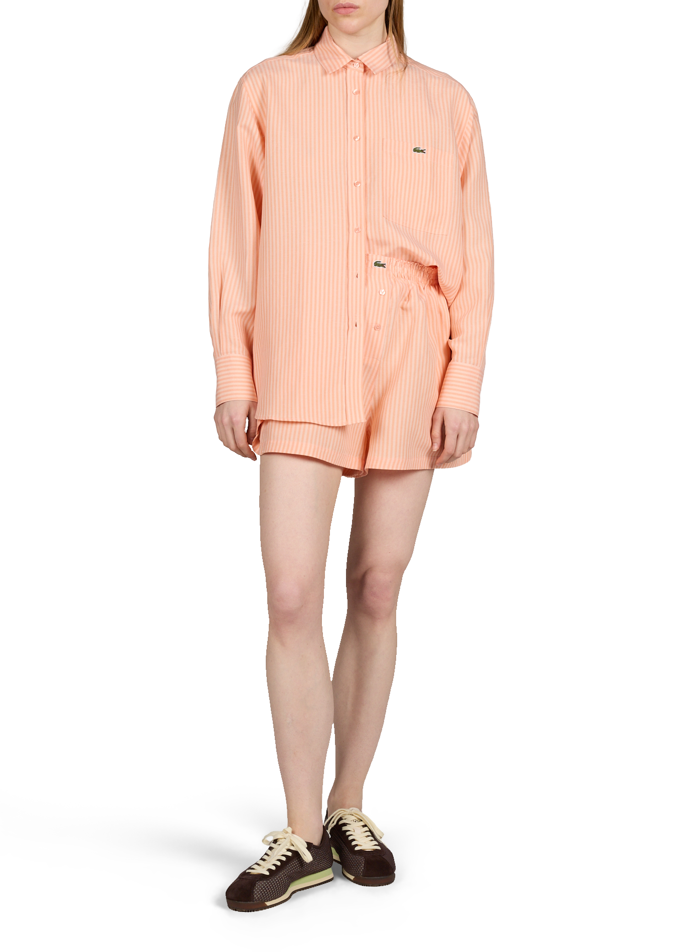 Short à rayures en coton LACOSTE Multicolore