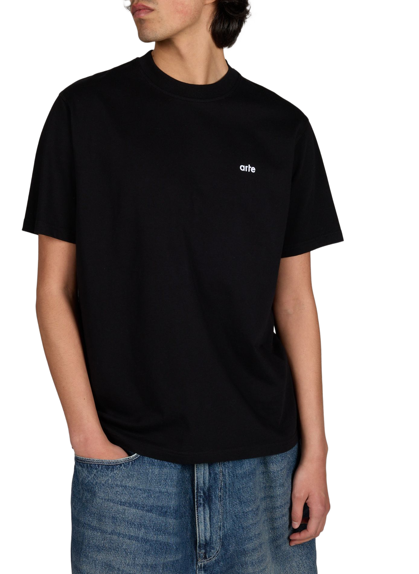 Cotton T-shirt with printed back ARTE ANTWERP Black