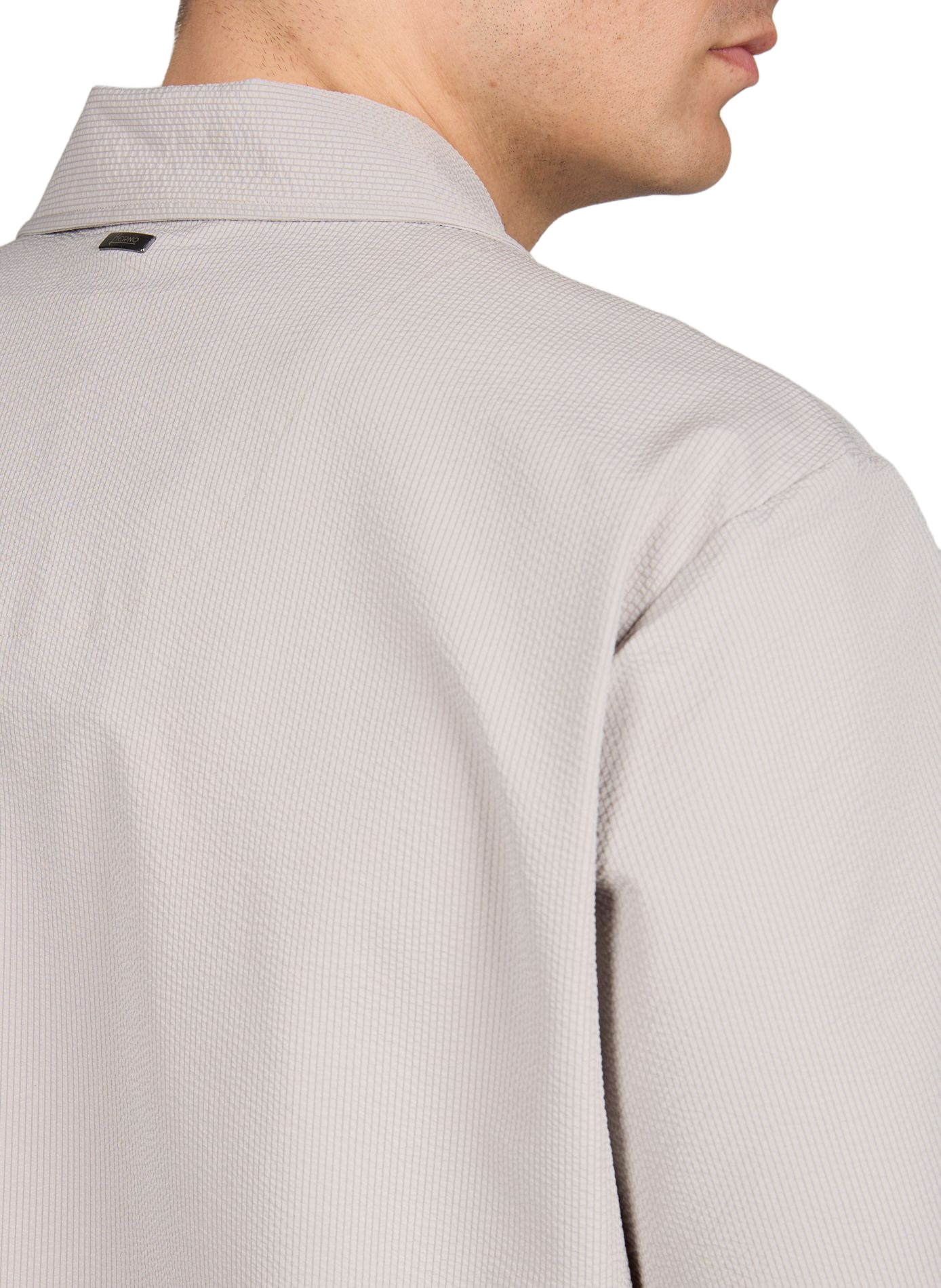 Chemise col classique à manches courtes HERNO Gris