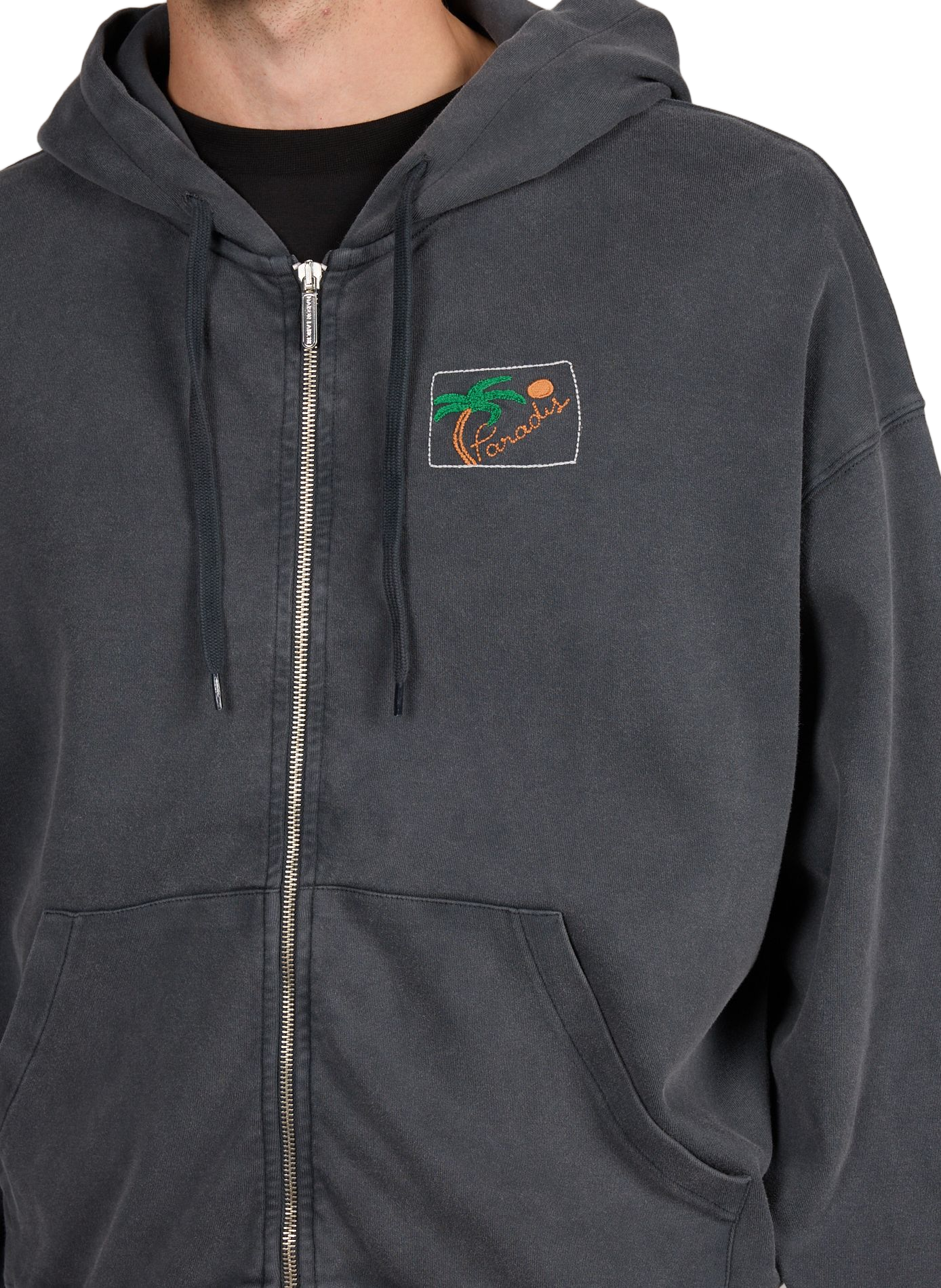 Sweatshirt brodé Gourgaud Palm en coton  MAISON LABICHE Noir