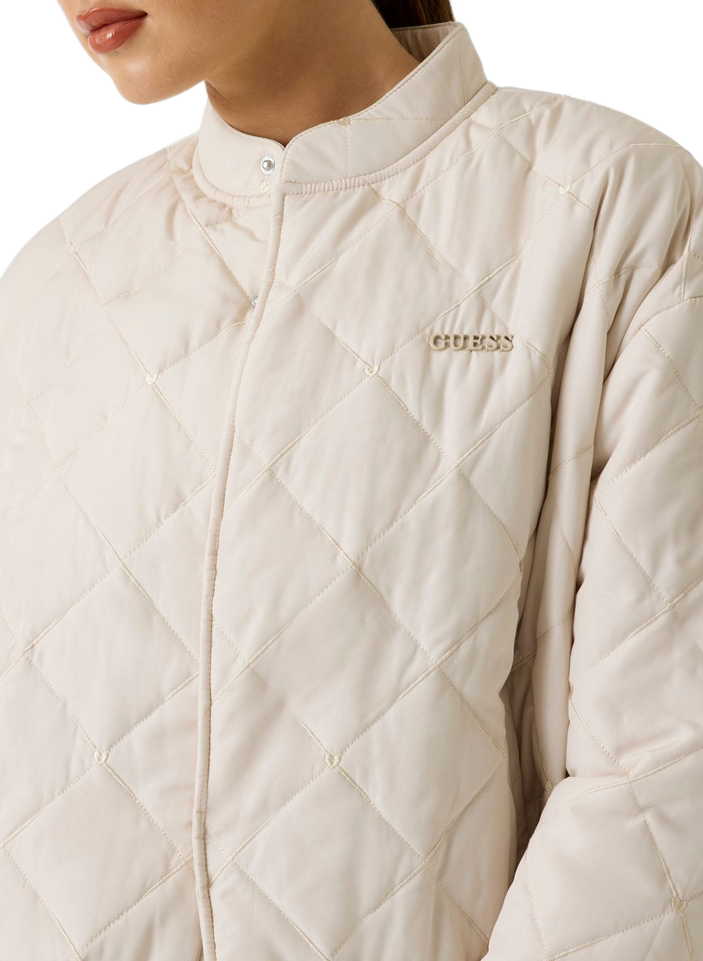 Oversized quilted bomber GUESS Grey