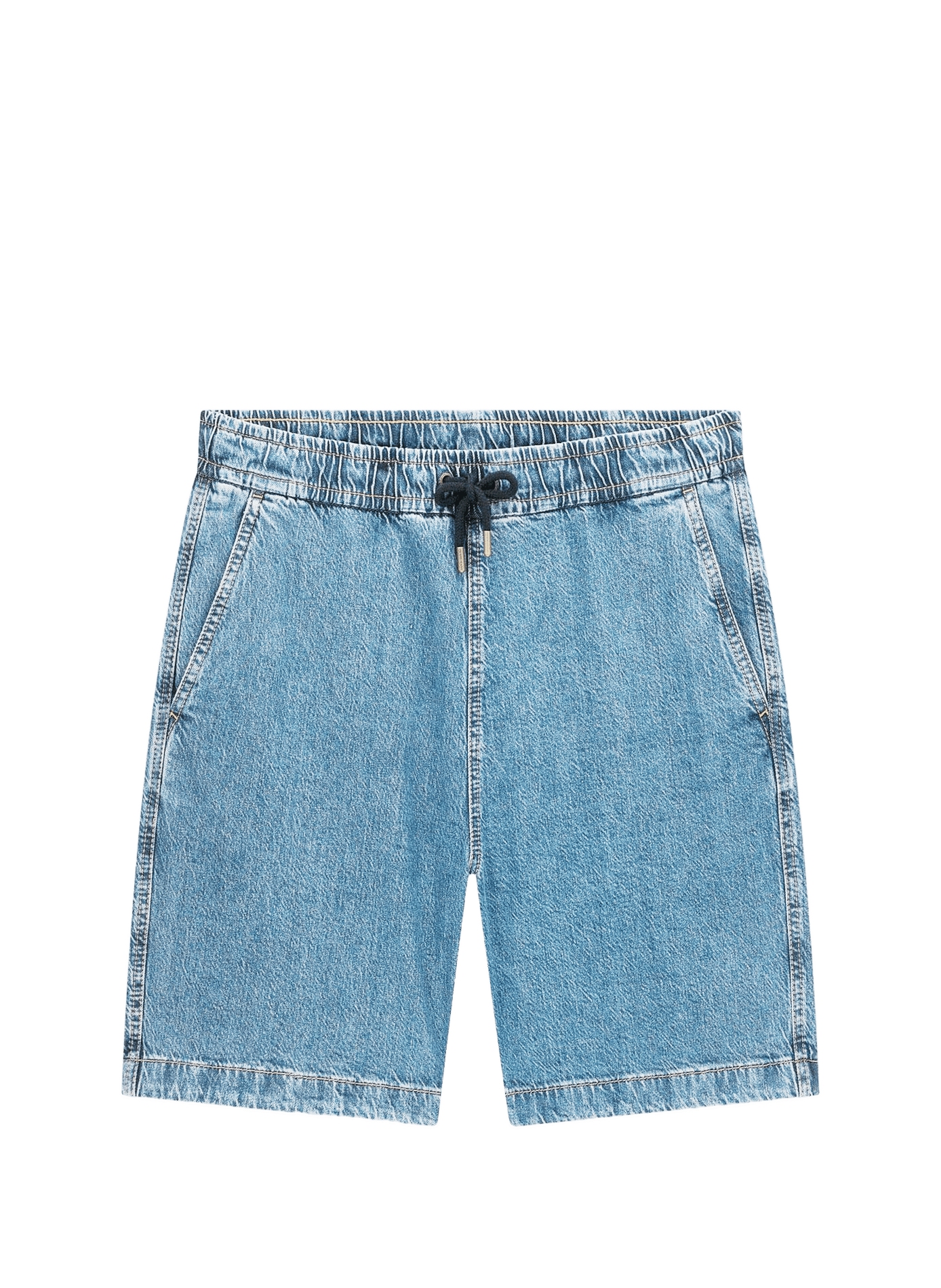 Denim cotton blend shorts GUESS Blue