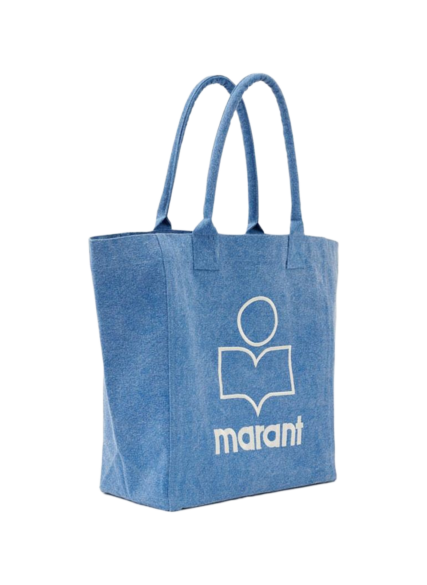 YENKY canvas tote bag with embroidered logo ISABEL MARANT Blue