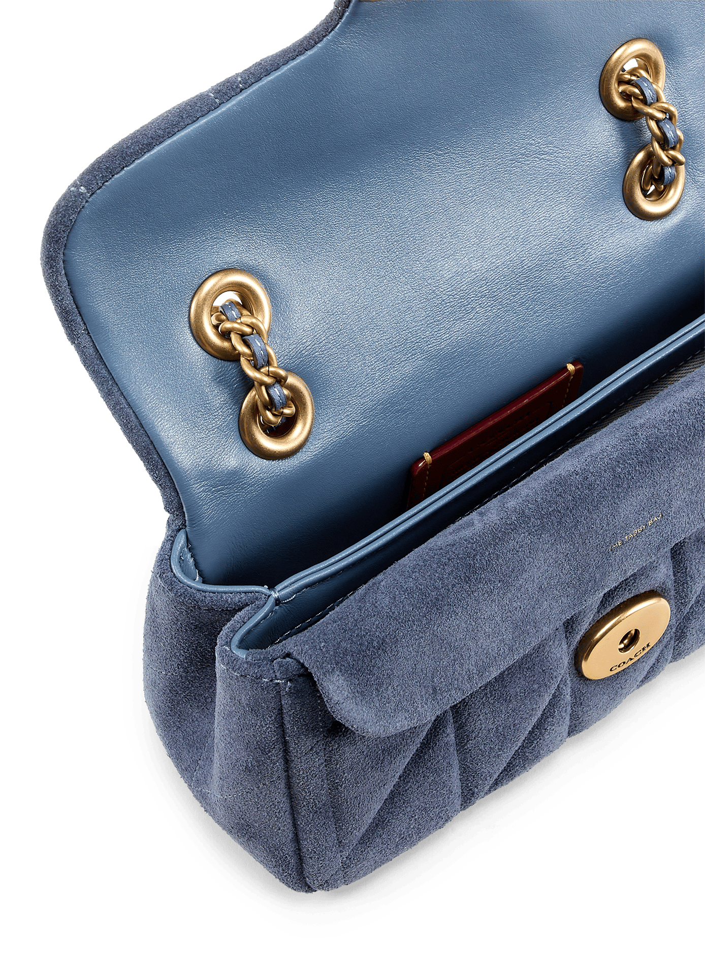 Sac épaule Tabby 20 matelassé en cuir daim COACH Bleu