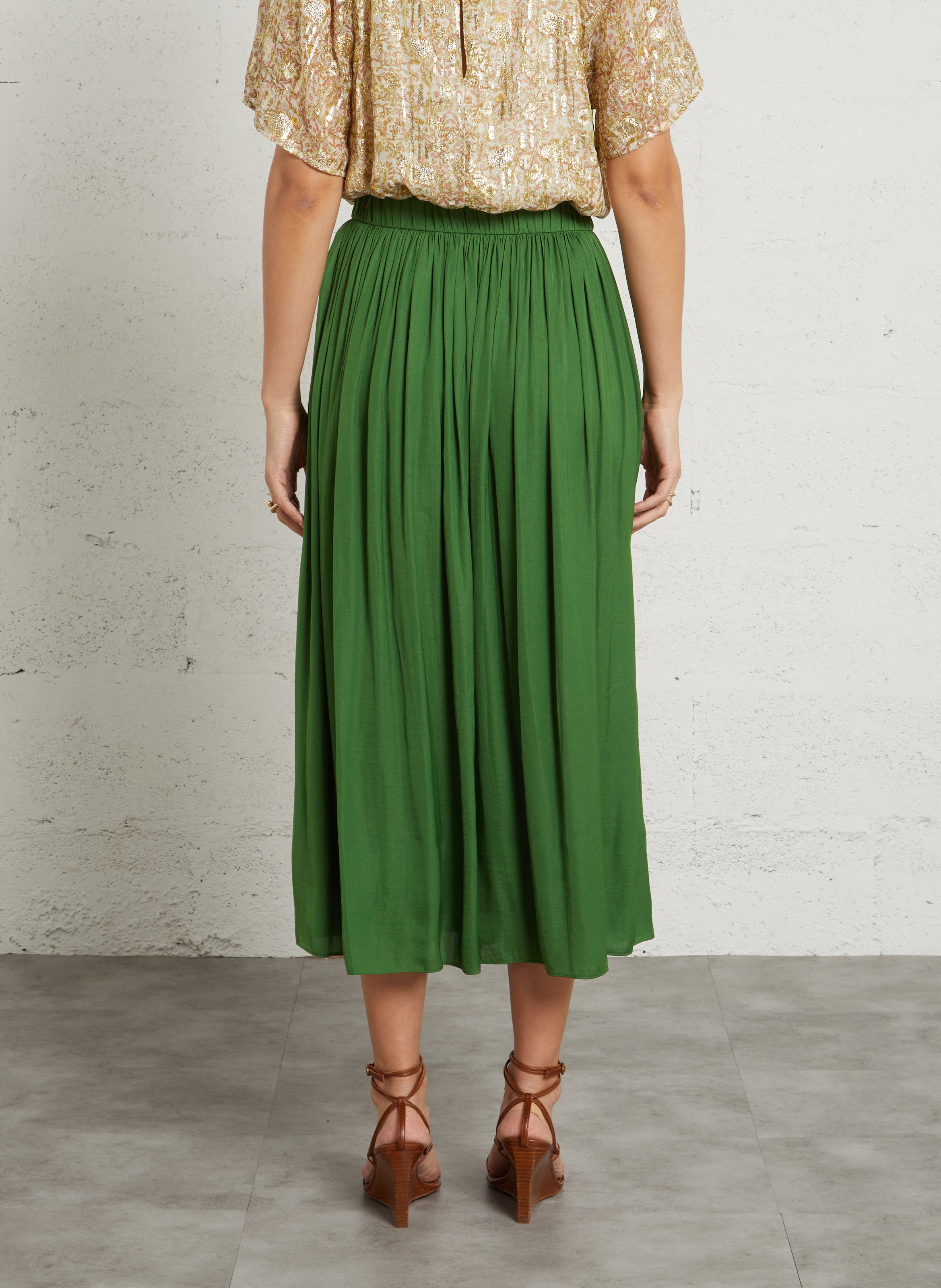 Jupe midi droite juliana MAISON 123 Vert