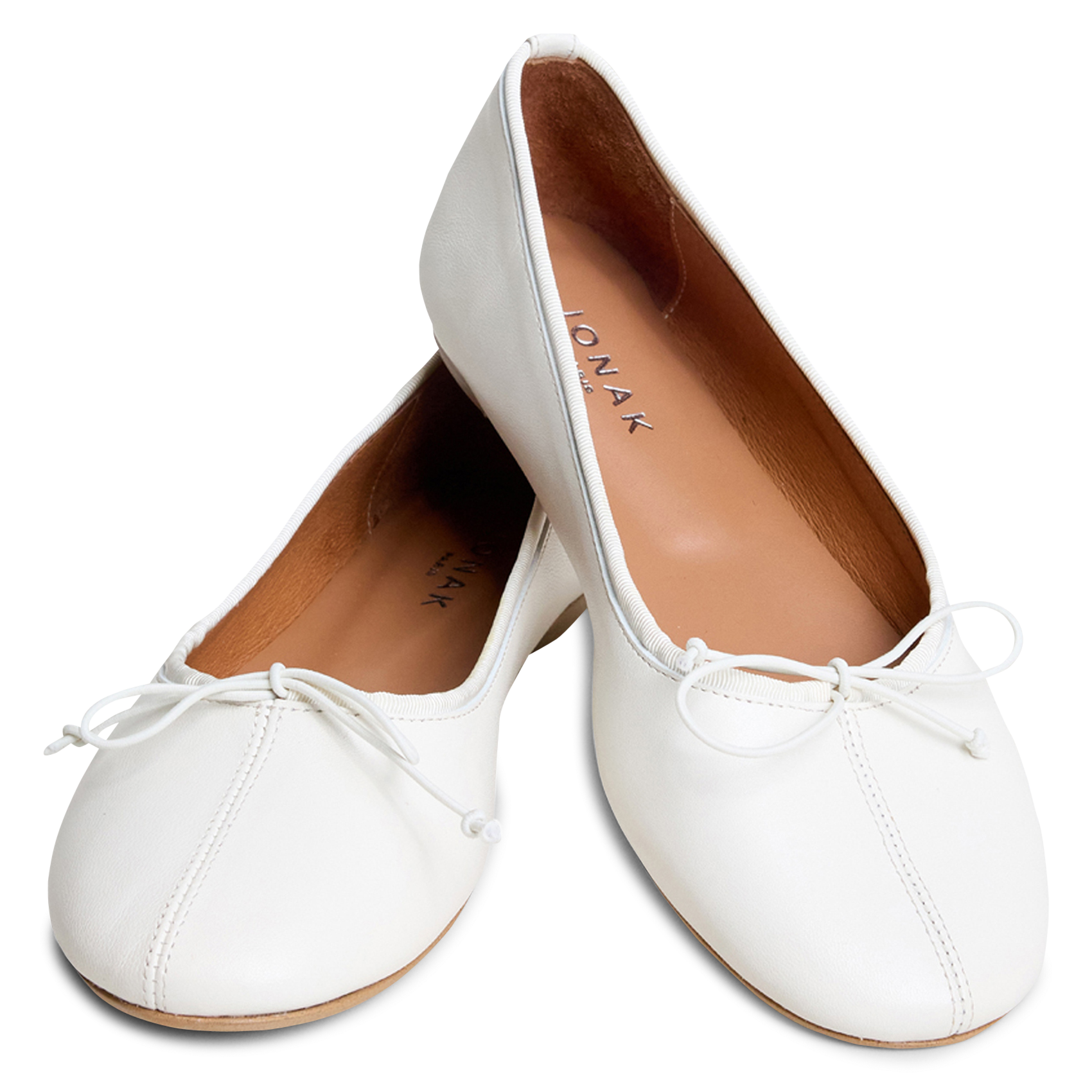 Ballerines en cuir dallette JONAK Blanc