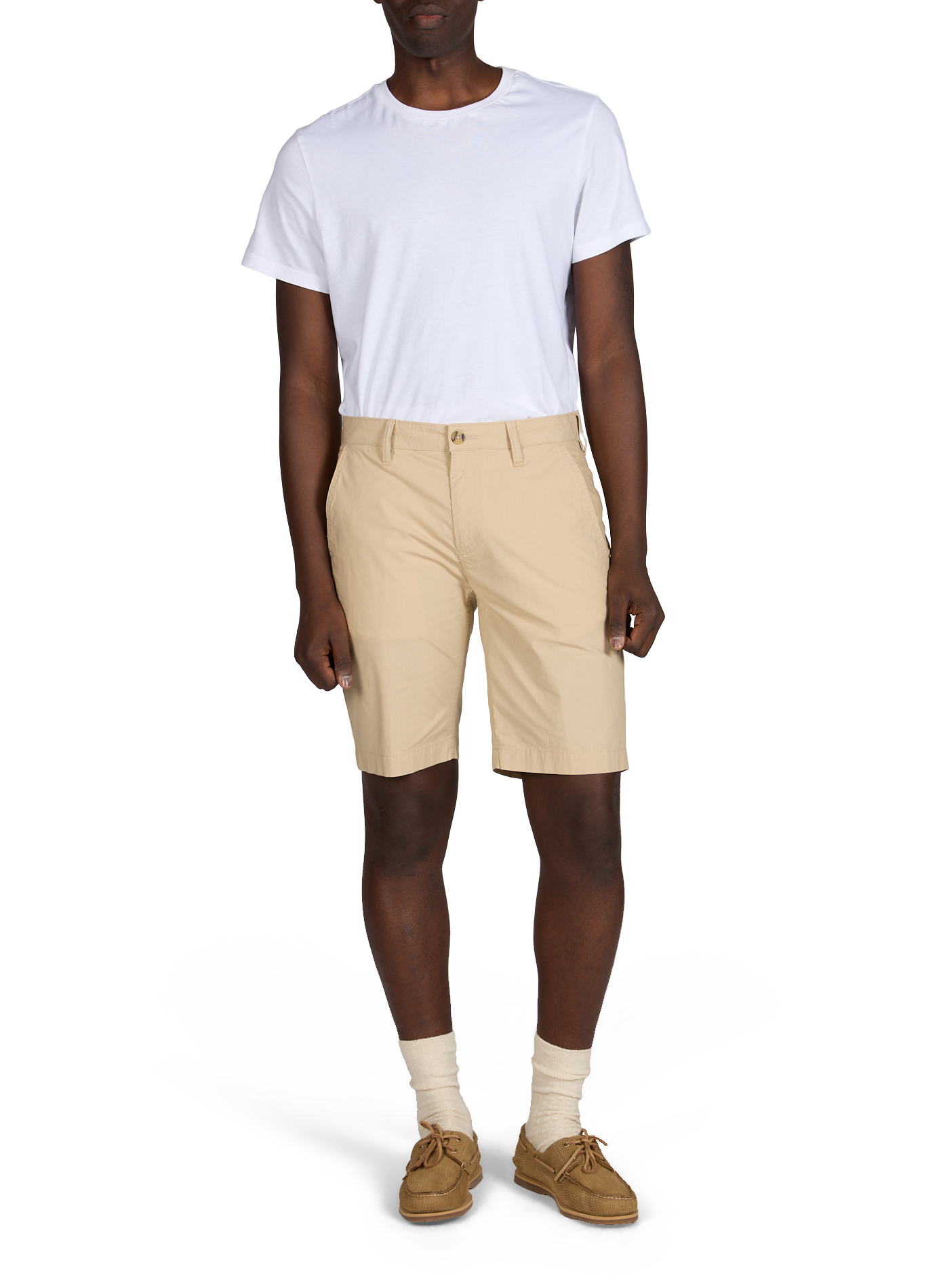 Straight cotton shorts TIMBERLAND Beige