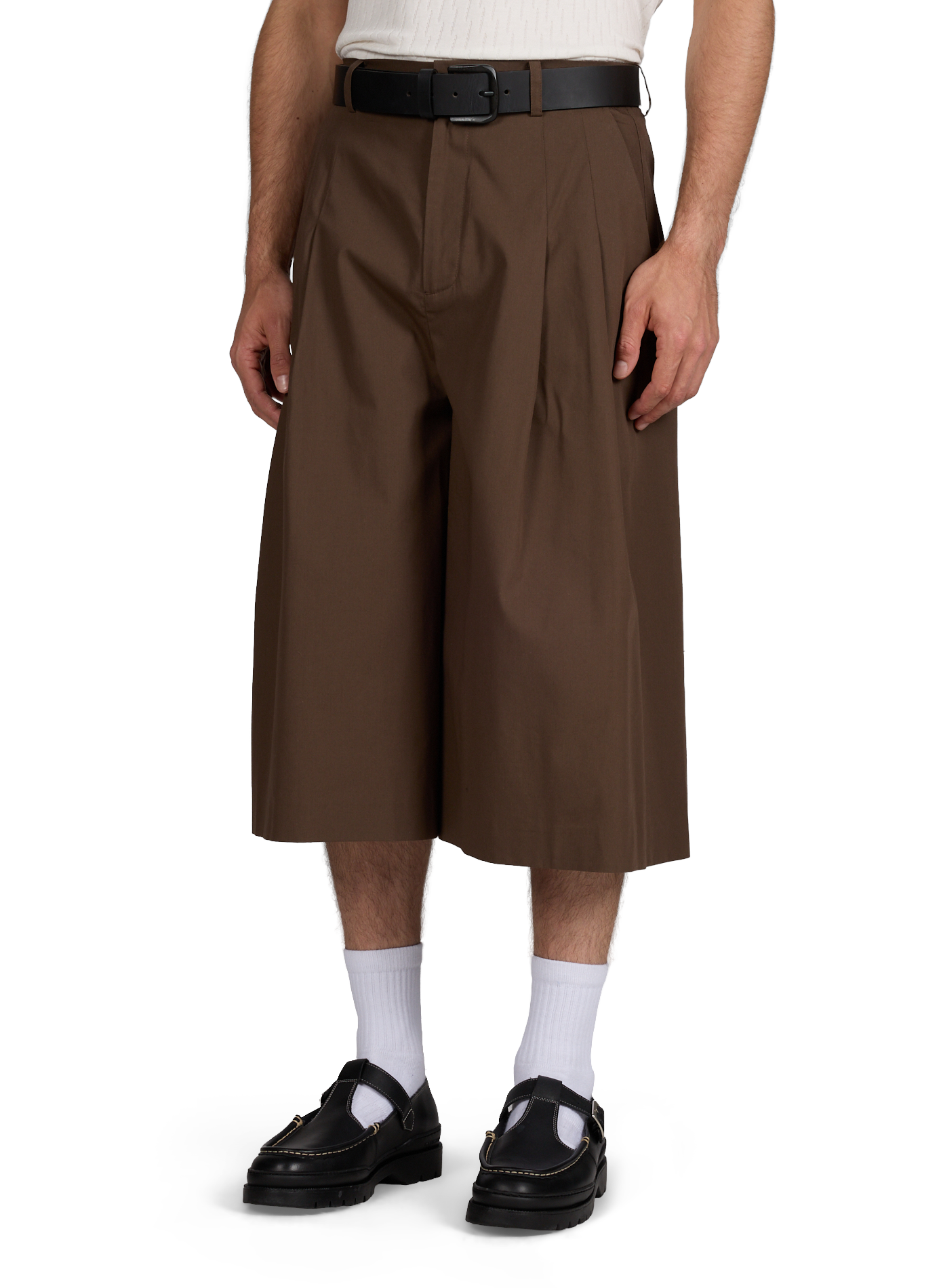 Large Bermuda in blended cotton AMOMENTO Brown