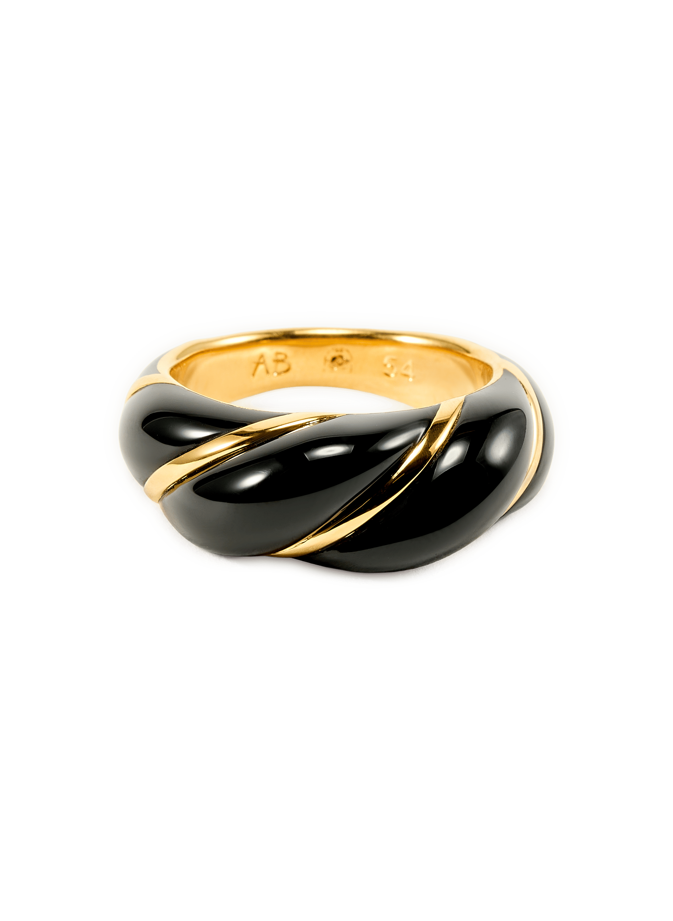 Bague à torsades AURELIE BIDERMANN Noir