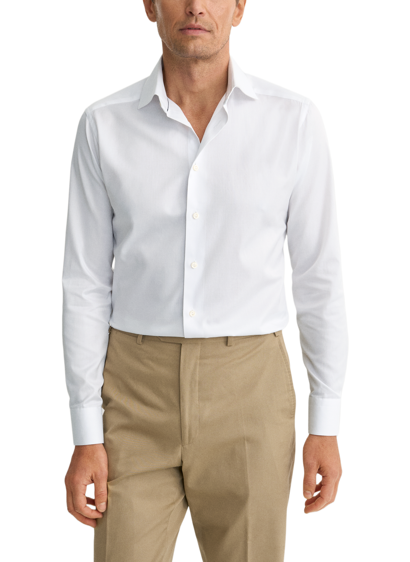 Chemise droite en coton ETON Blanc