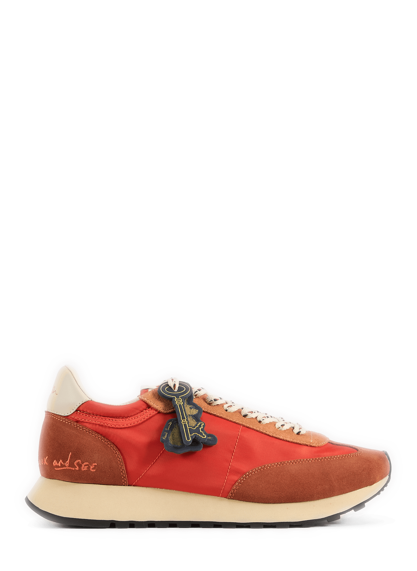 Lage sneakers van gemengd leer PAUL SMITH Oranje