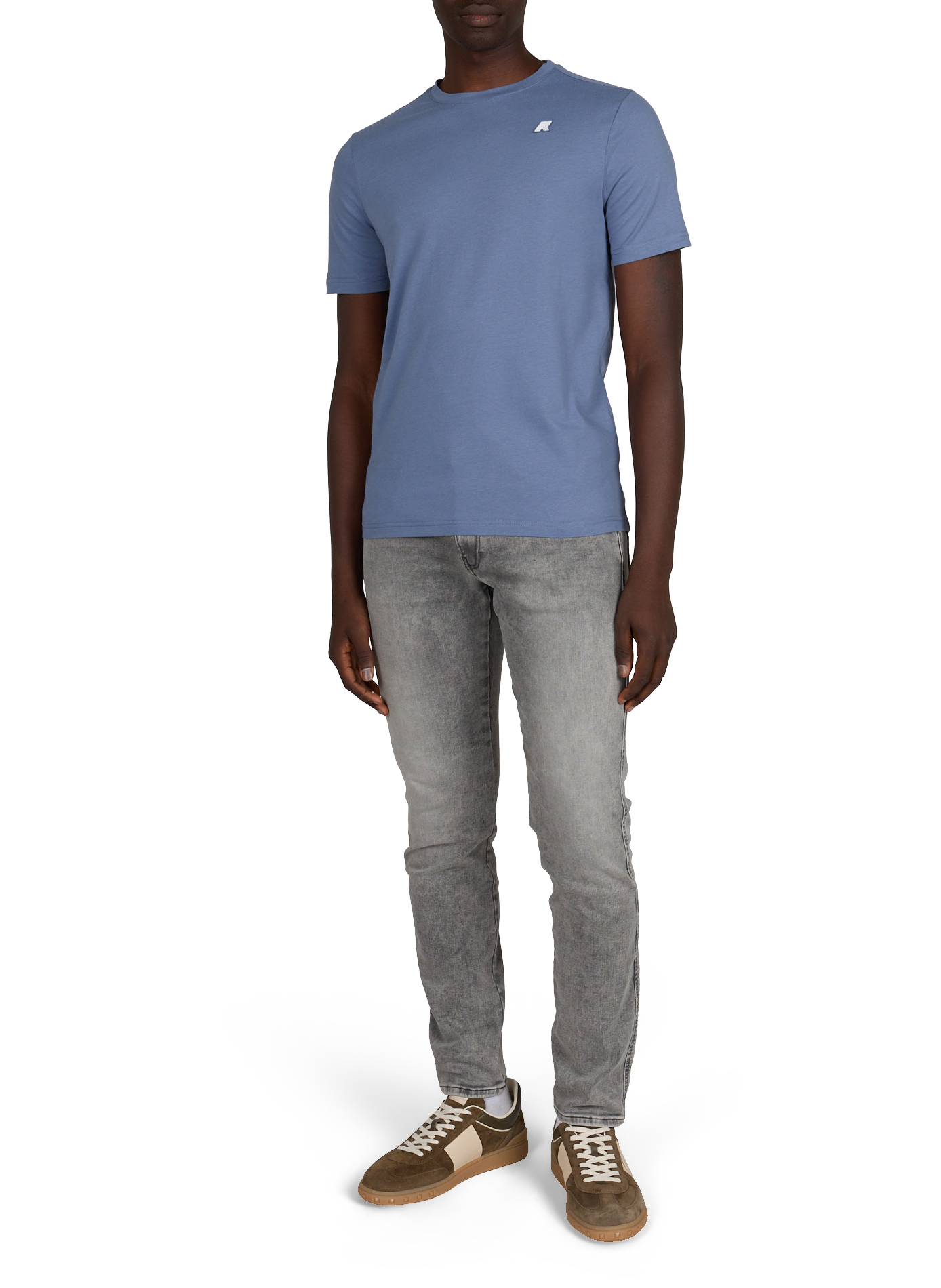 Short-sleeved cotton logo T-shirt K-WAY Blue