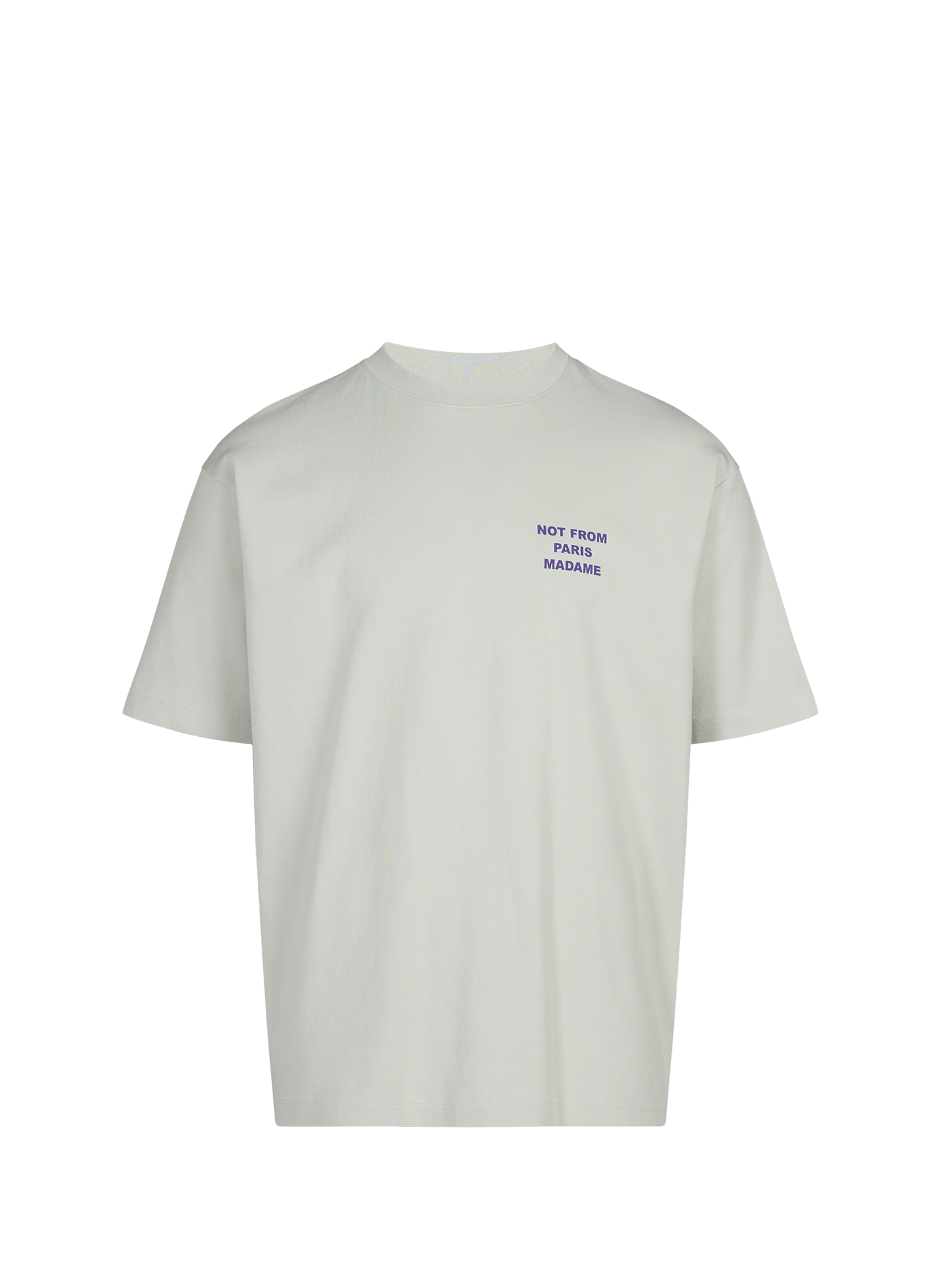 Casual cotton screen-printed T-shirt DROLE DE MONSIEUR Grey