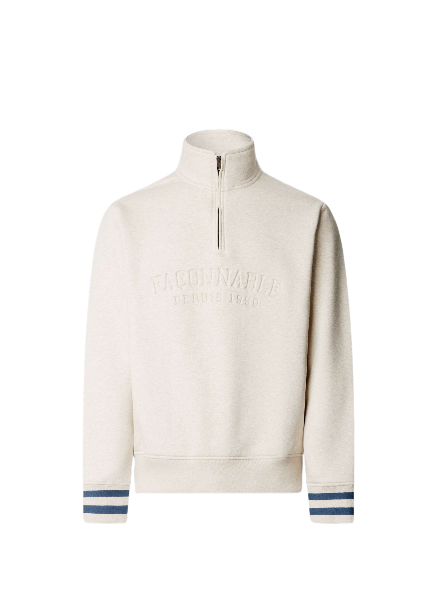 Rechte sweater met opstaande kraag in gemengd katoen FACONNABLE Beige