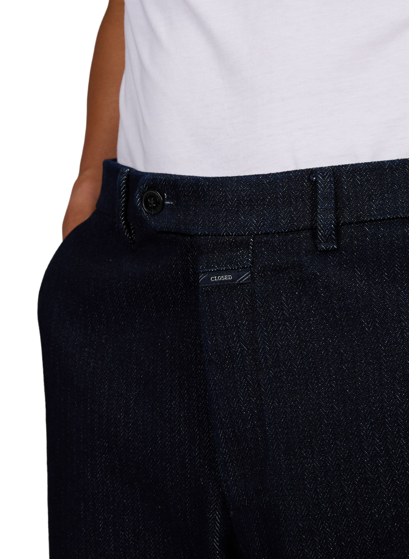 Wide cotton jeans CLOSED Blue